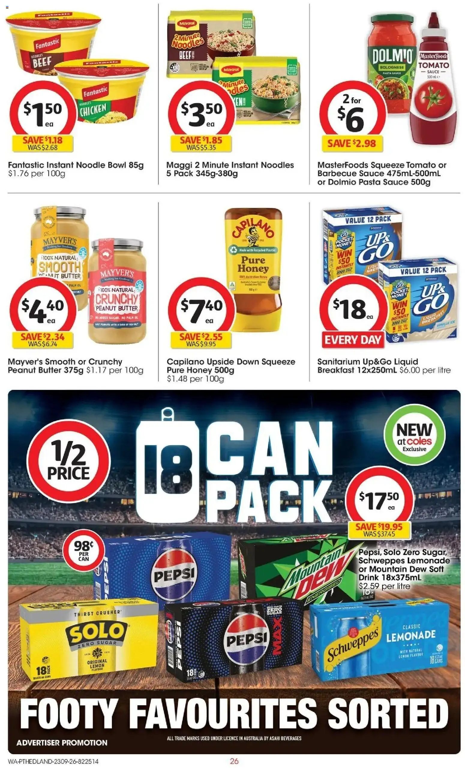﻿Coles catalogue valid from 23/09/2026 > Online Australia | Page: 26 | Products: Honey, Chicken, Lemon, Lemonade