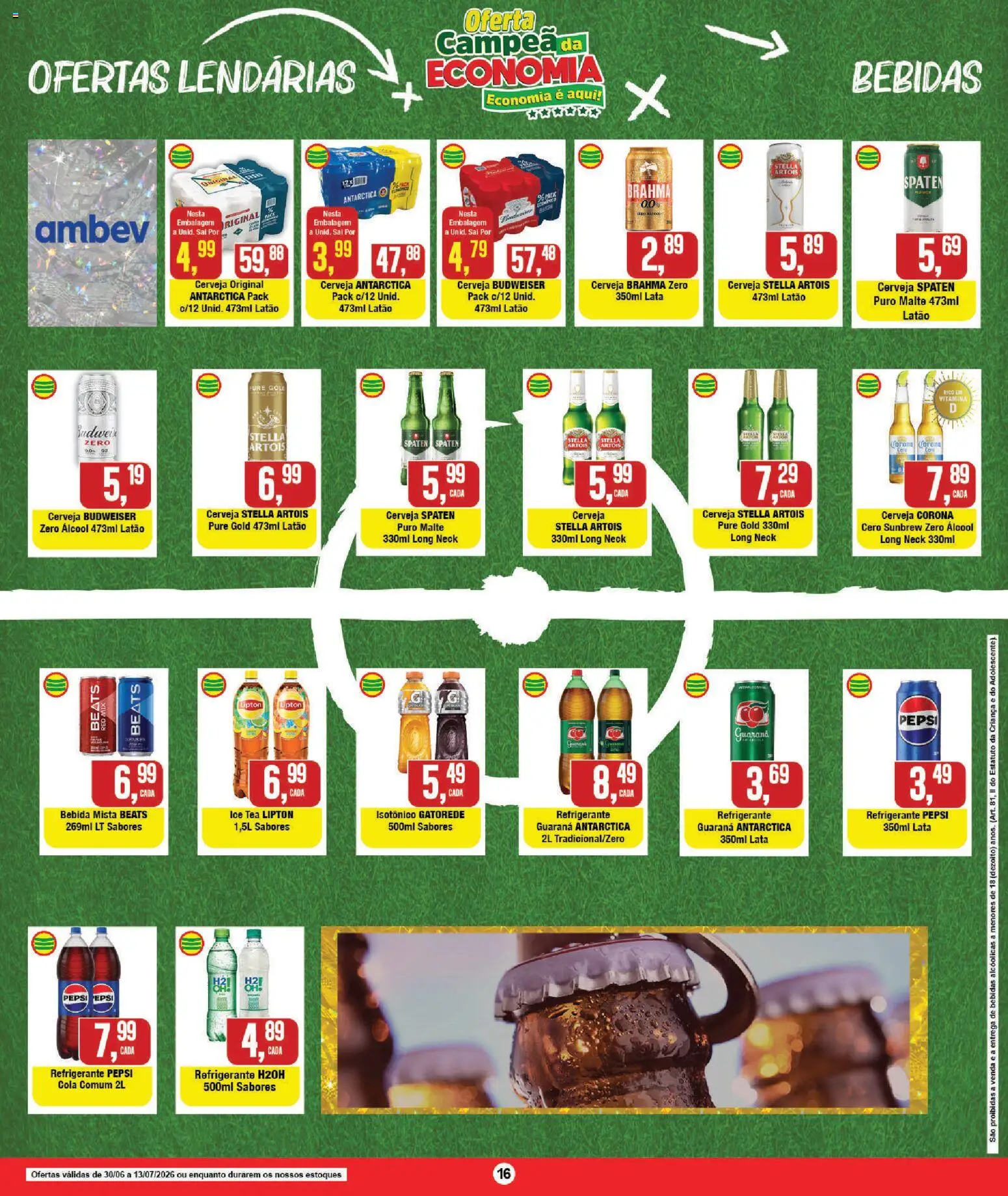 RedEconomia Folheto - válido de 30/06/2026 | Página: 16 | Produtos: Guaraná, Ice tea, Refrigerante, Isotônico
