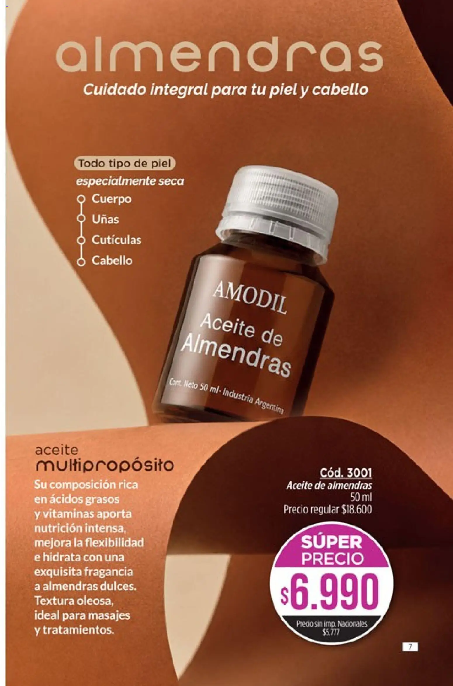 Catálogo Amodil Campaña 12 │ válido desde el 30/06/2026 | Página: 7 | Productos: Vitaminas, Almendras, Fragancia, Aceite
