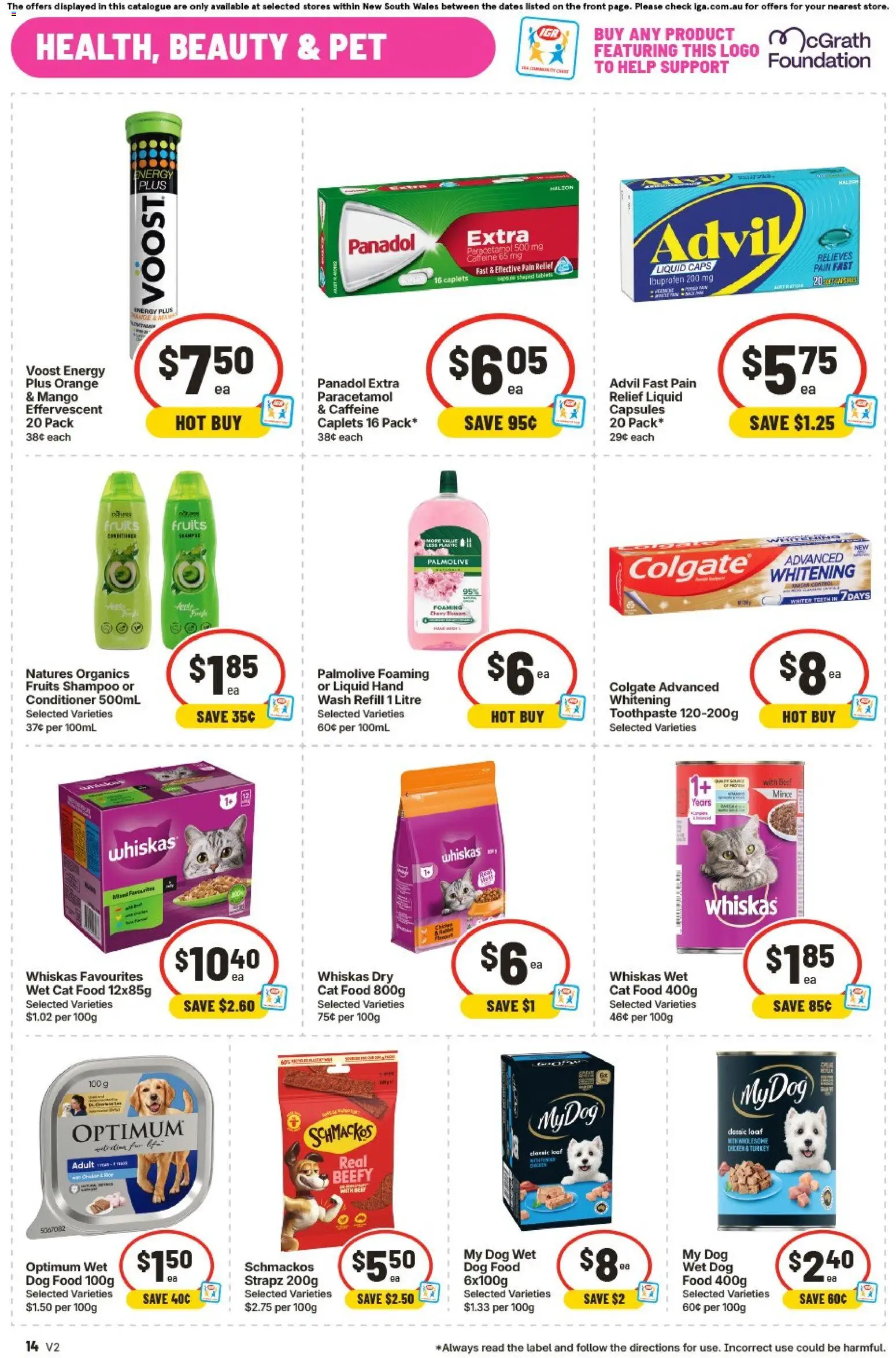 IGA catalogue - valid from 23/09/2026 | Page: 22 | Products: Shampoo, Toothpaste, Dog food, Pain relief