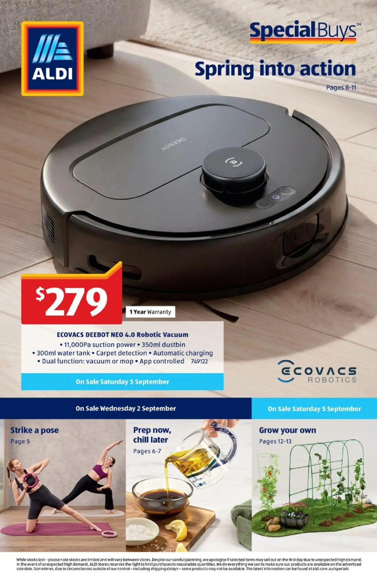 Aldi catalogue - valid from 25/08/2026 | Page: 1 | Products: Cleaner, Water, Vacuum cleaner, Robot