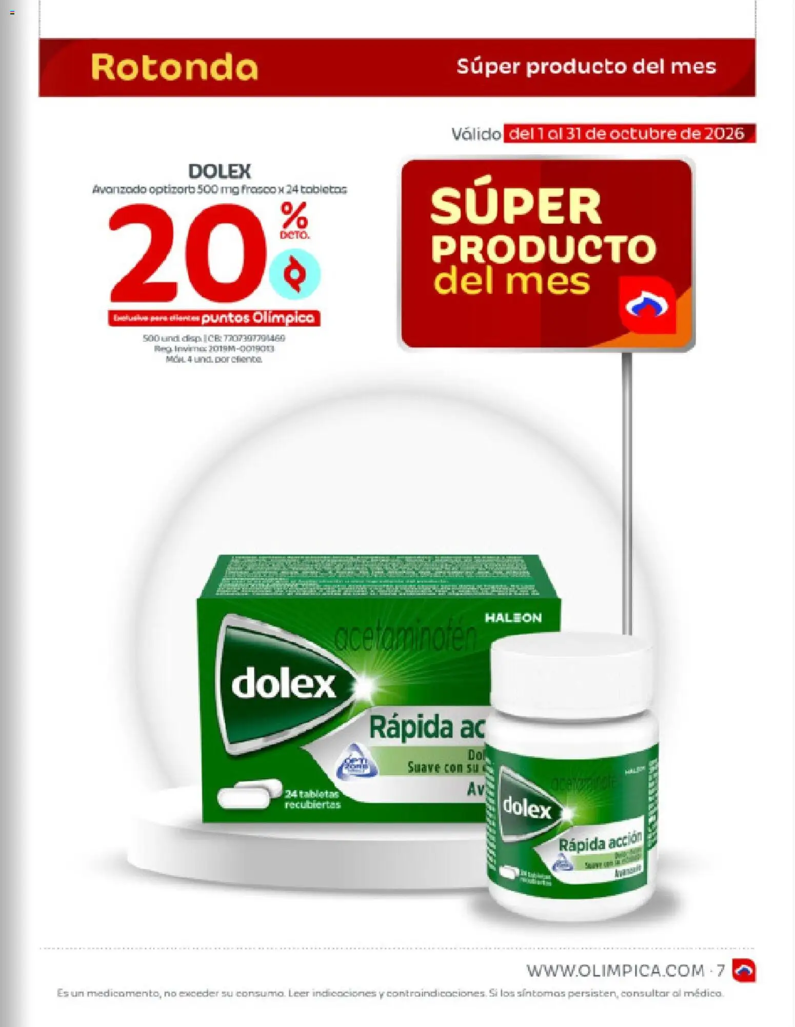 Olímpica revista - valida desde el 01/10/2026 | Página: 7 | Productos: Frasco