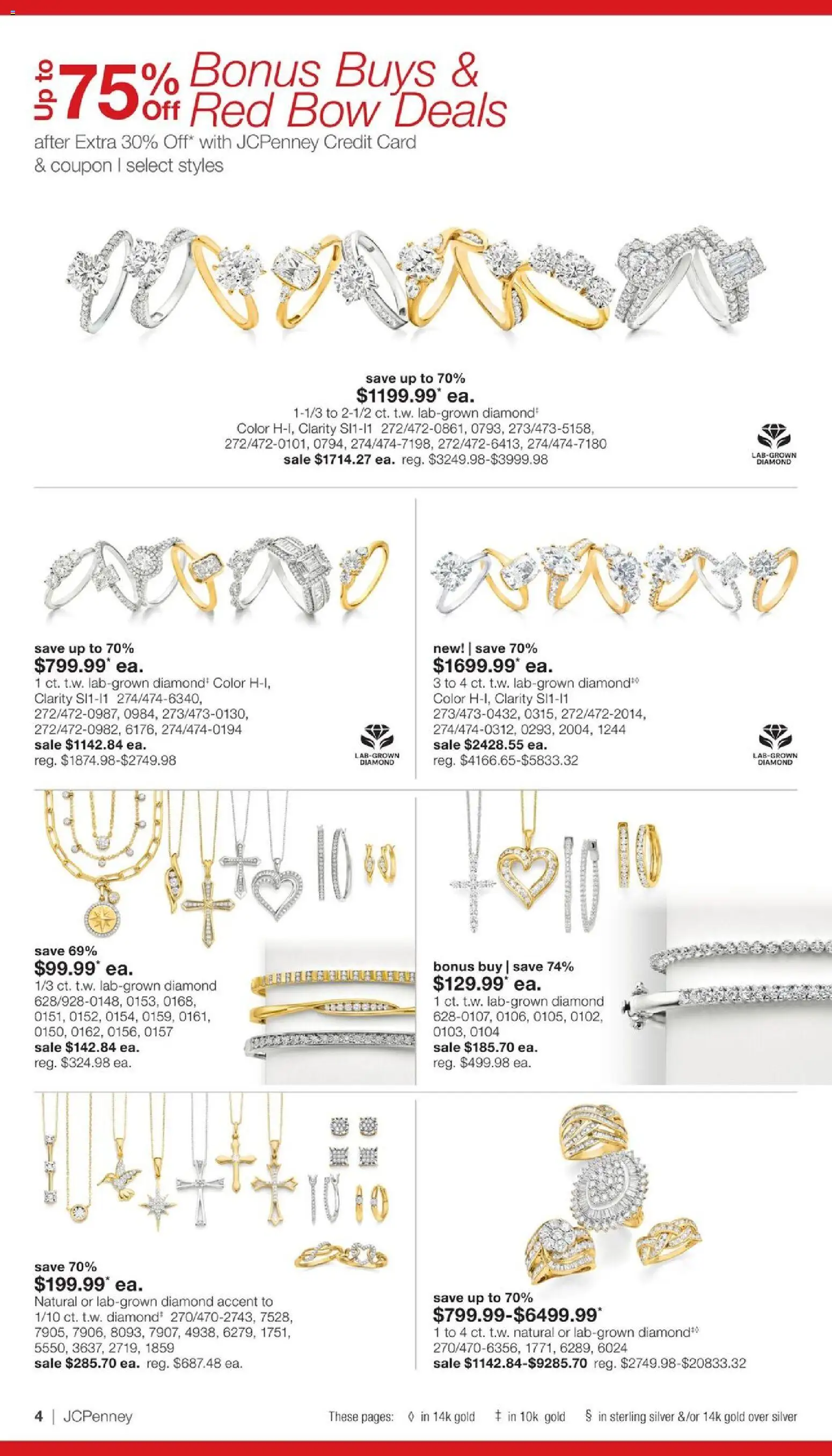 JCPenney Jewelry Sale - valid from 09/03/2026 | Page: 3 | Products: Bow