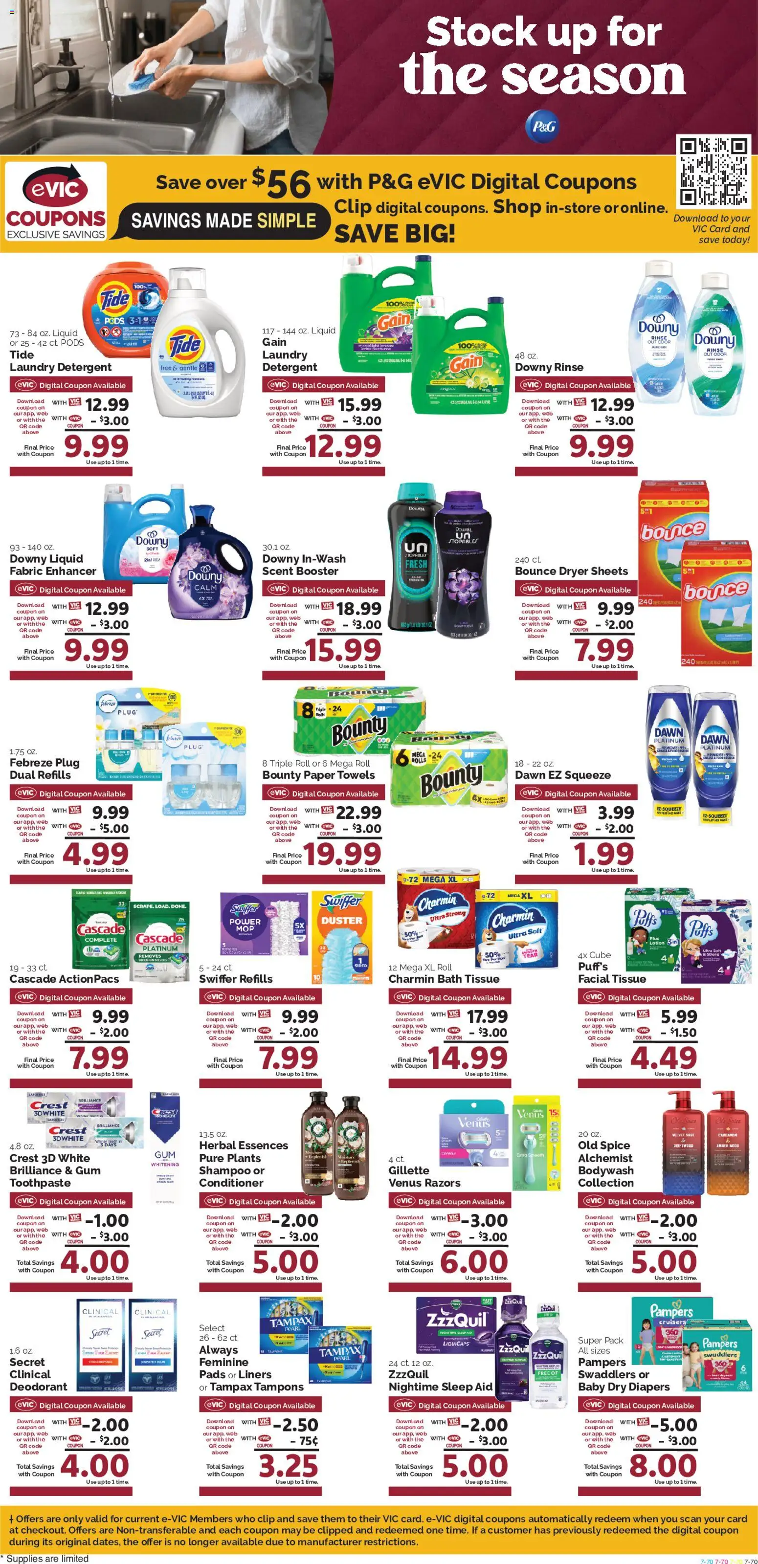 Harris Teeter Weekly Ad - valid from 09/30/2026 | Page: 12 | Products: Diapers, Bath, Shampoo, Paper towels