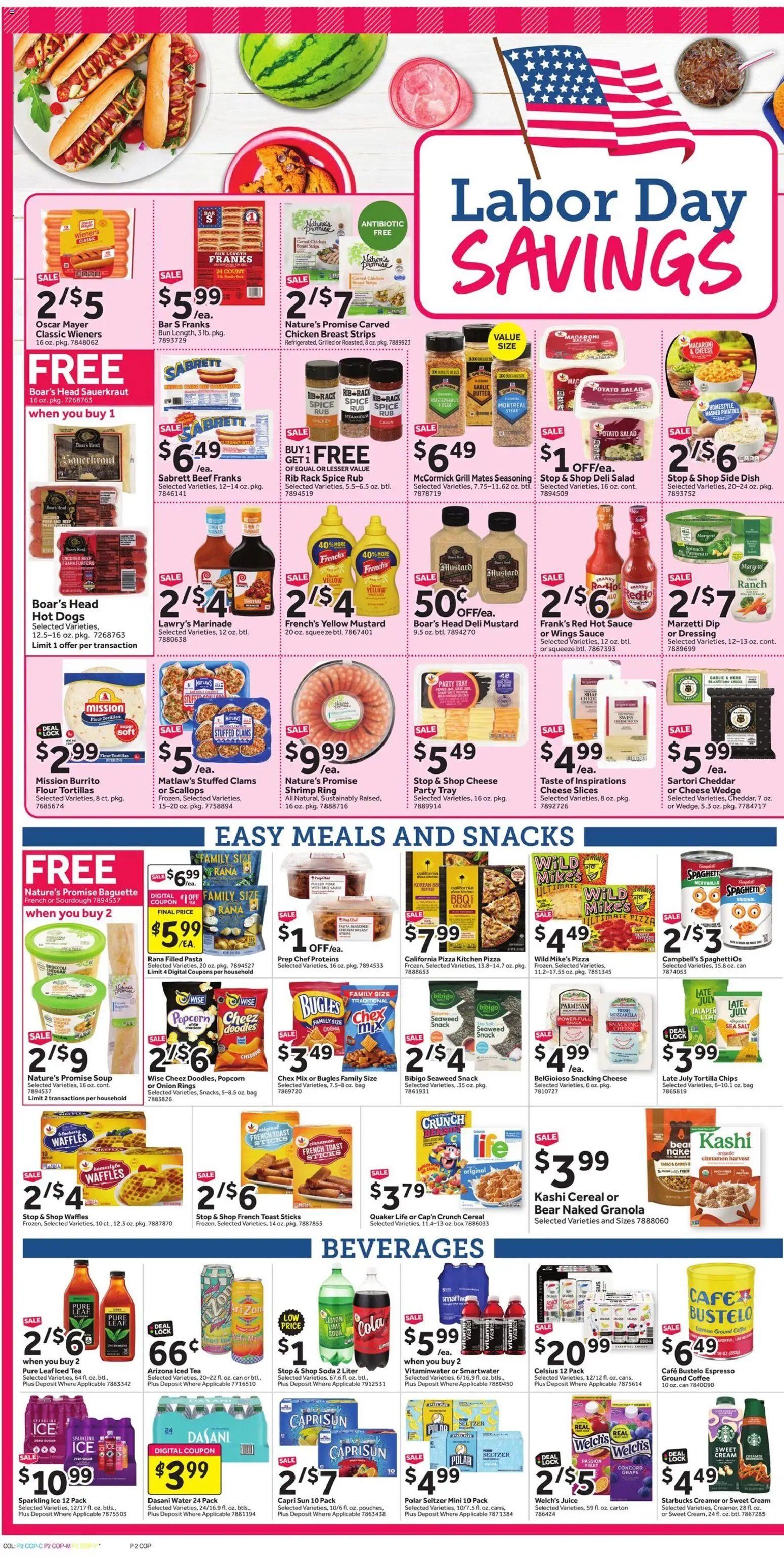 Stop & Shop Weekly Ad - valid from 09/04/2026 | Page: 3 | Products: Broccoli, Shrimp, Pasta, Snacks