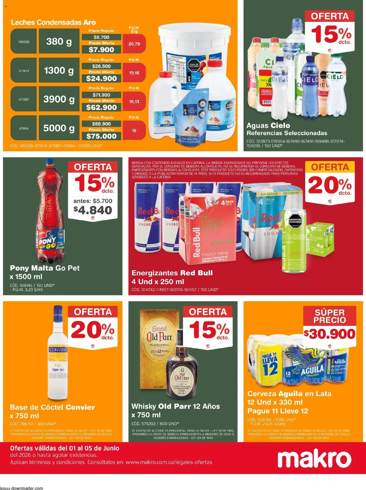 Makro revista - valida desde el 01.06.2026 | Página: 5 | Productos: Whisky, Azucar, Tintura, Cerveza
