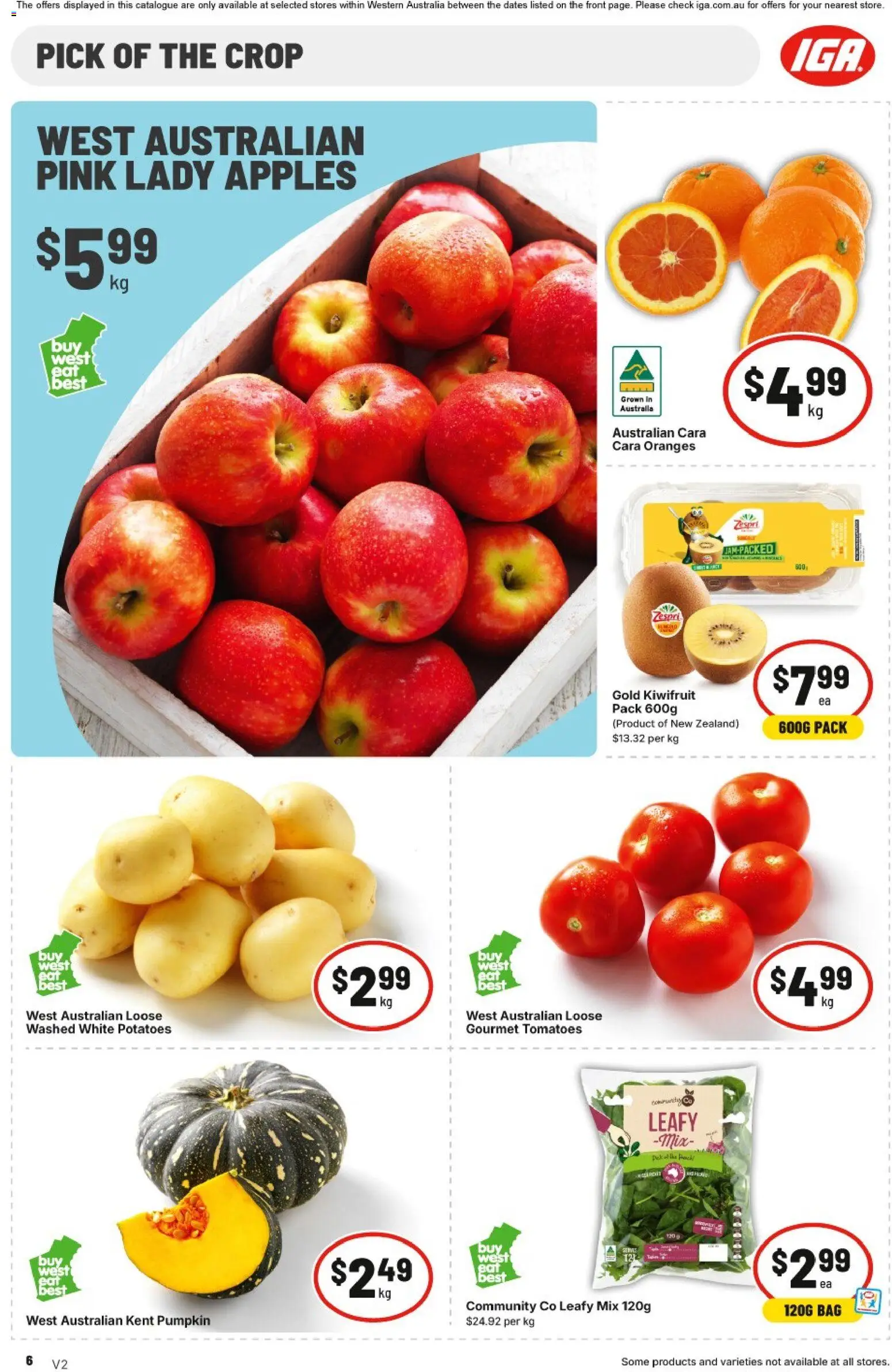 IGA catalogue - valid from 08/07/2026 | Page: 6 | Products: Apples, Oranges, Tomatoes, Bag