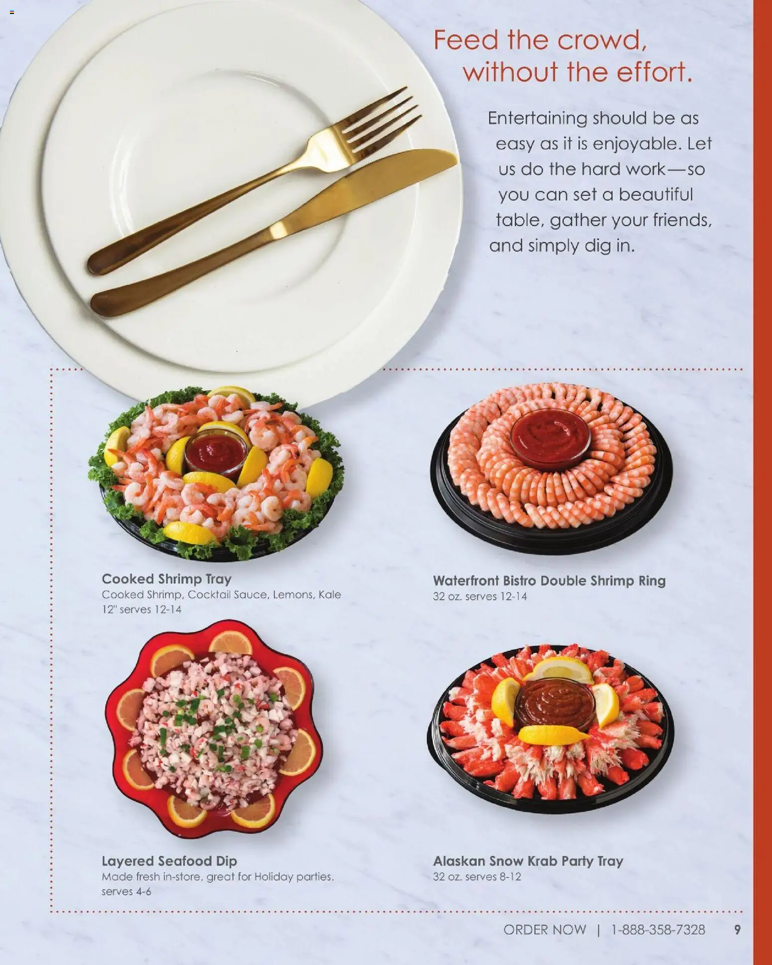 Albertsons Entertaining Guide - valid from 11/19/2025 | Page: 11 | Products: Kale, Shrimp, Ring, Seafood