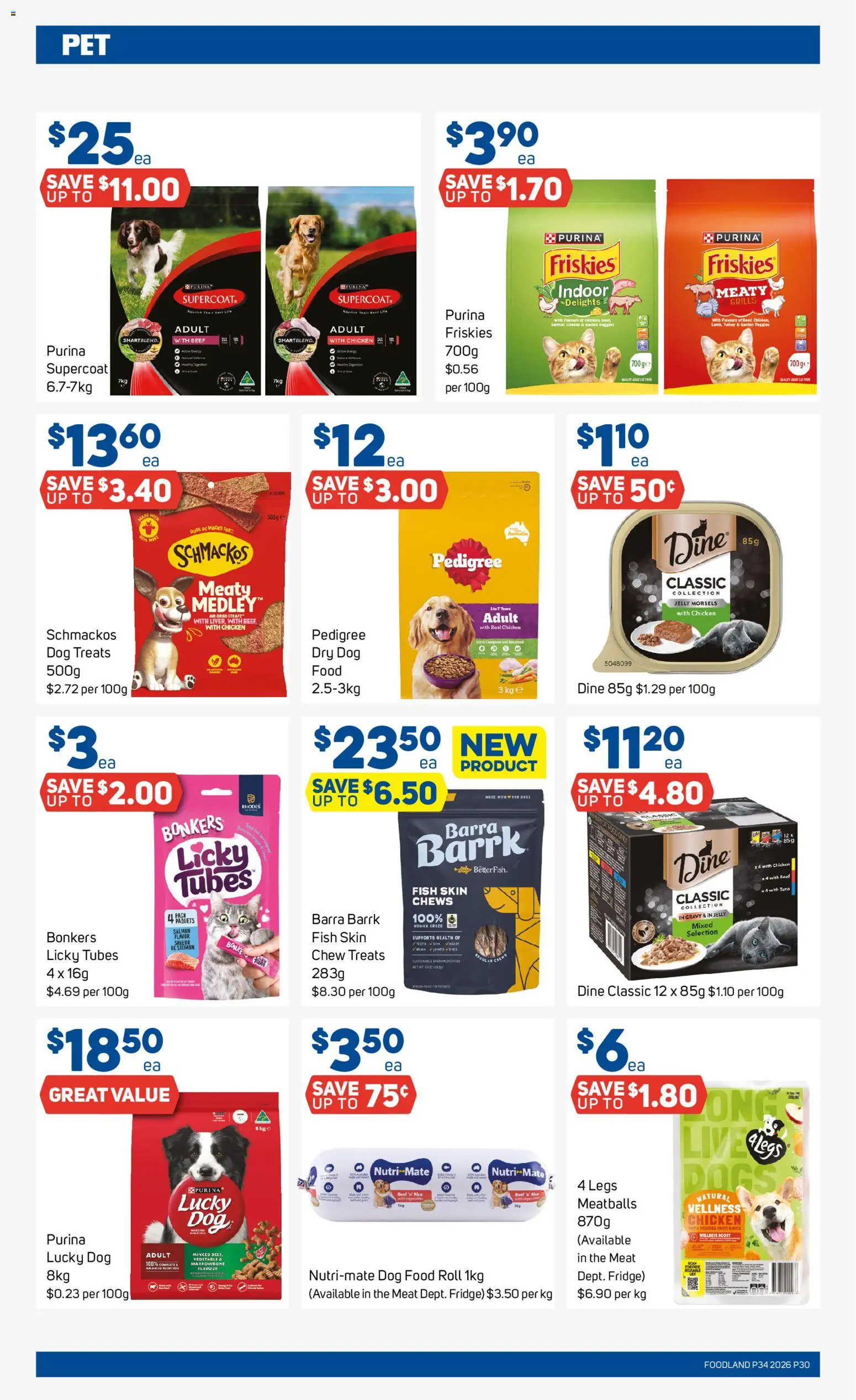 Foodland catalogue - valid from 19/08/2026 | Page: 30 | Products: Chicken, Dog food, Salmon, Sustainable