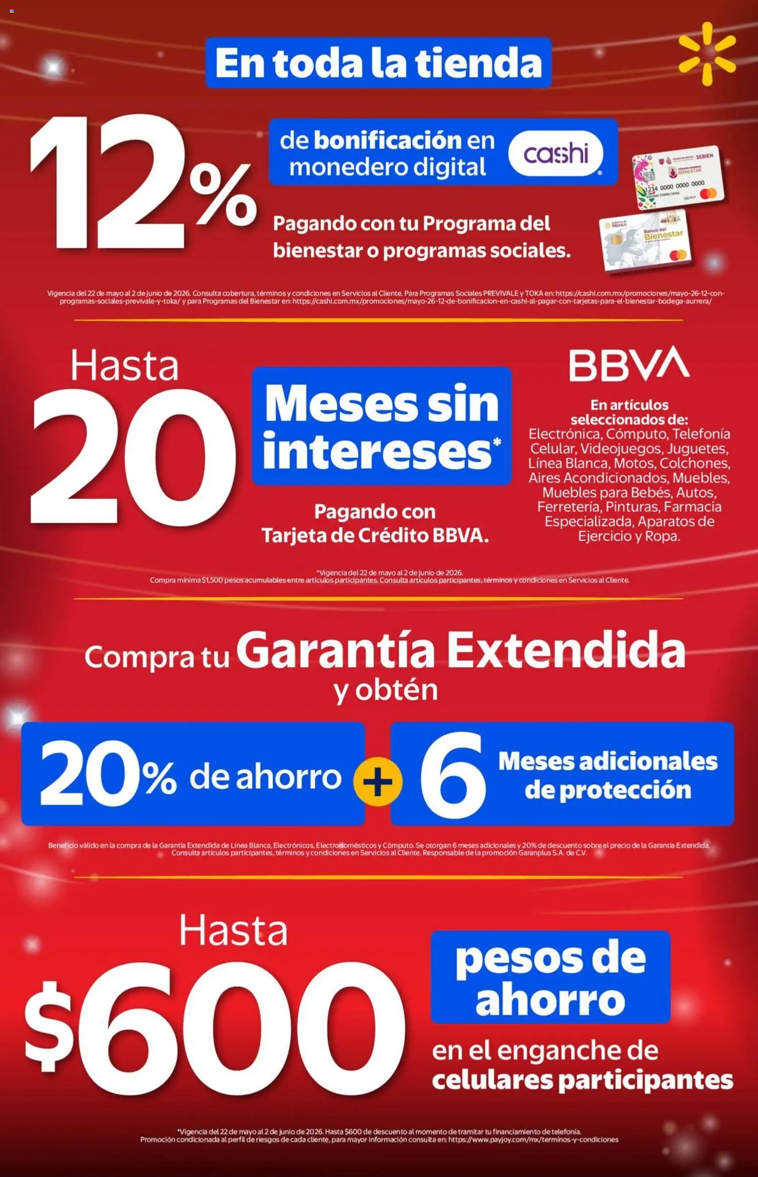 Nuevas ofertas de Walmart válidas en toda la República Mexicana desde el 22.05.2026. ¡Encuentra las mejores ofertas en Walmart folleto Preventa gue no resistirás a precios bajos! | Página: 3
