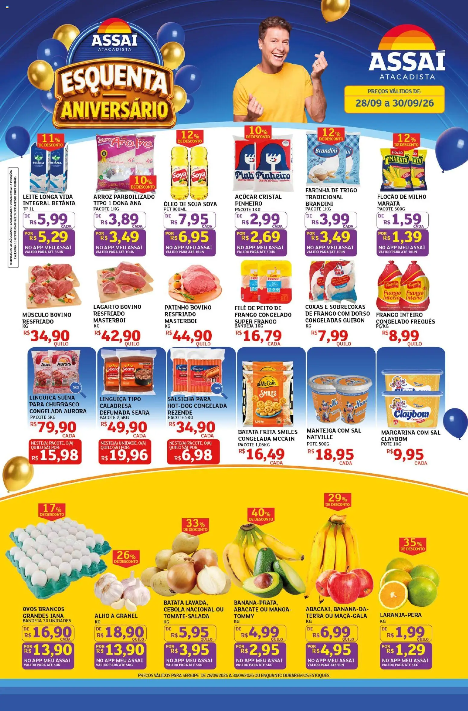 Assaí Atacadista Folheto - válido de 28/09/2026 | Página: 1 | Produtos: Sal, Frango, Milho, Batata frita