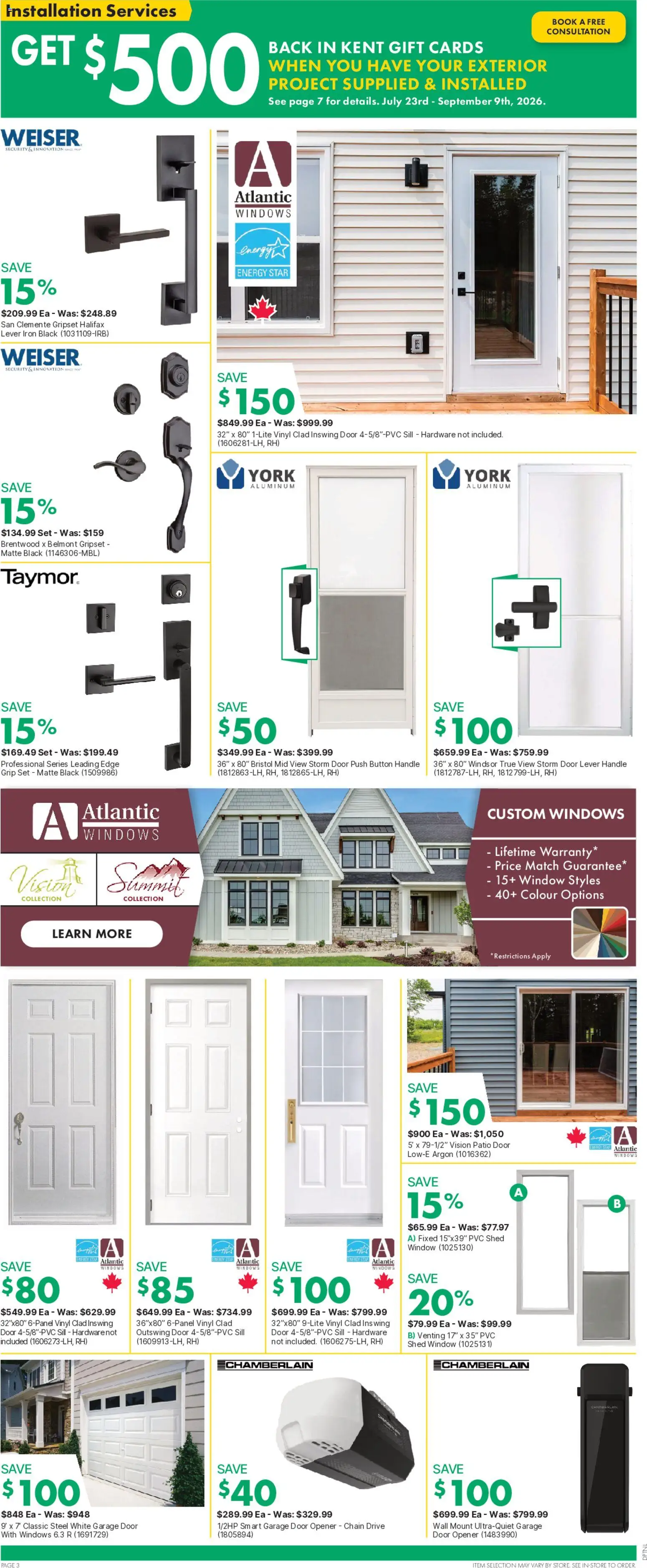 Kent flyer valid from Aug 27, 2026 | Page: 5 | Products: Iron, Door