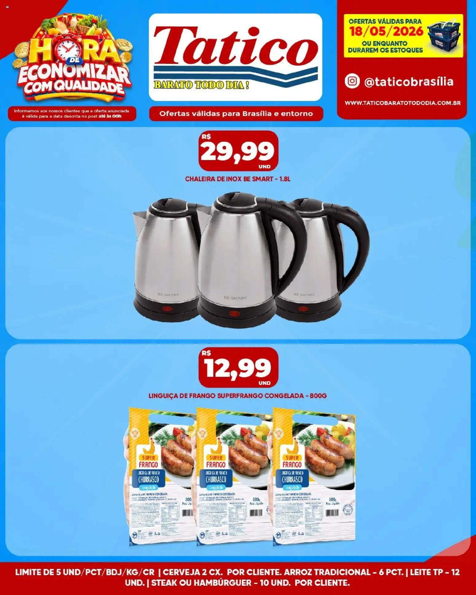 Tatico Folheto - válido de 19.05.2026 | Página: 34 | Produtos: Chaleira, Cerveja, Arroz, Frango