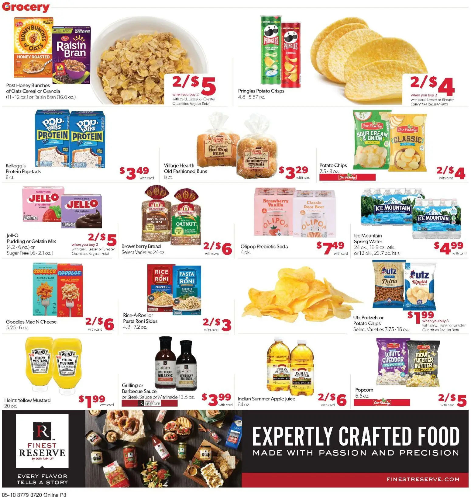 Family Fare Weekly Ad - IA - valid from 10.05.2026 | Page: 10 | Products: Sour cream, Bourbon, Pasta, Chips