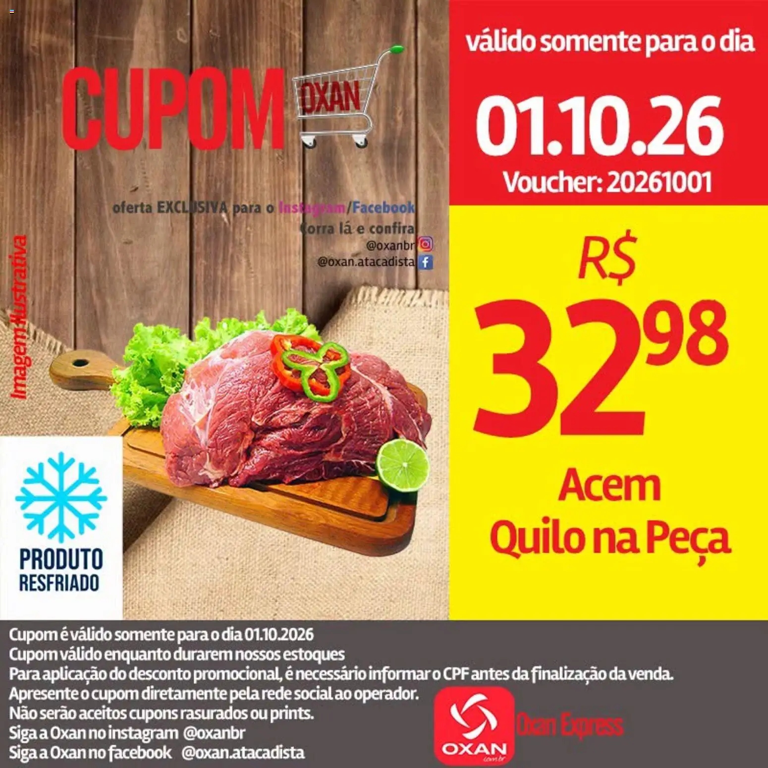 Oxan Atacadista Folheto - válido de 01/10/2026 | Página: 3 | Produtos: Acém