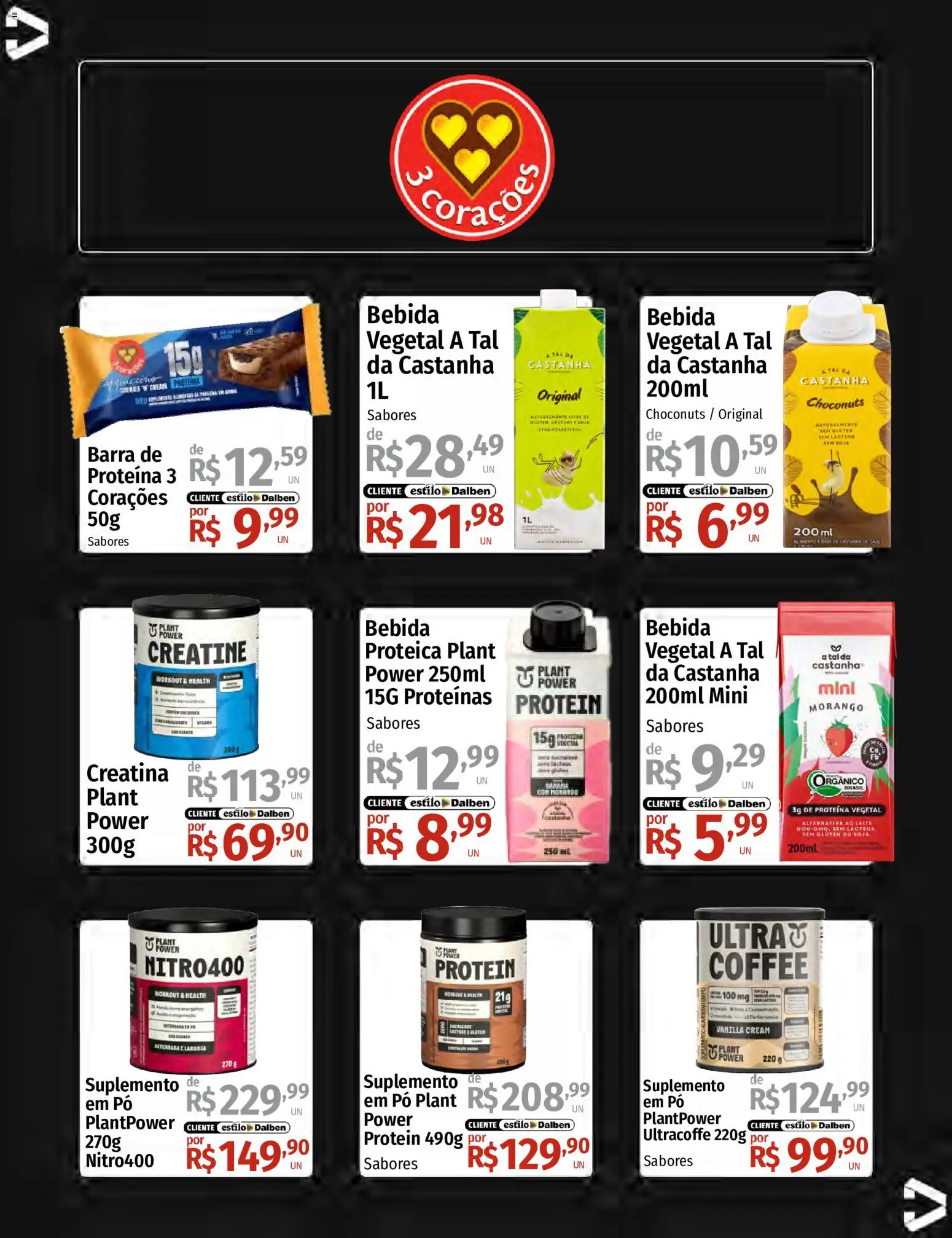 Supermercado Dalben Folheto - válido de 15.06.2026 | Página: 9 | Produtos: Creatina, Beterraba, Pó, Leite