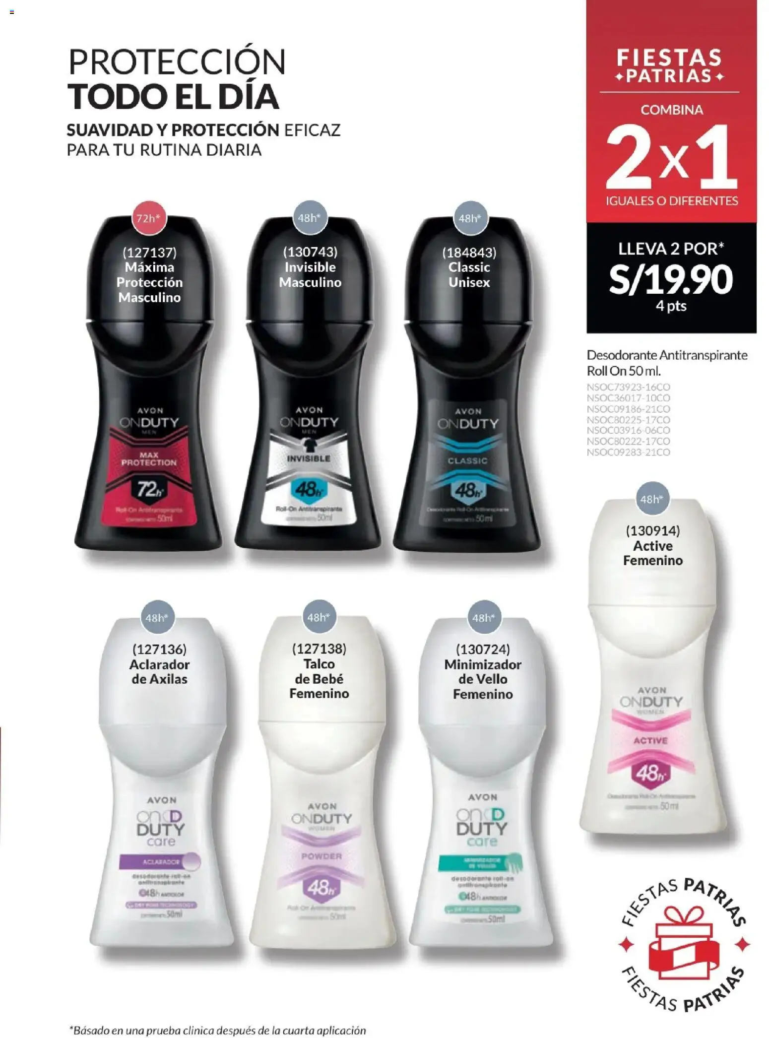 Catálogo Avon válido desde 01/07/2026 | Página: 159 | Productos: Desodorante, Antitranspirante