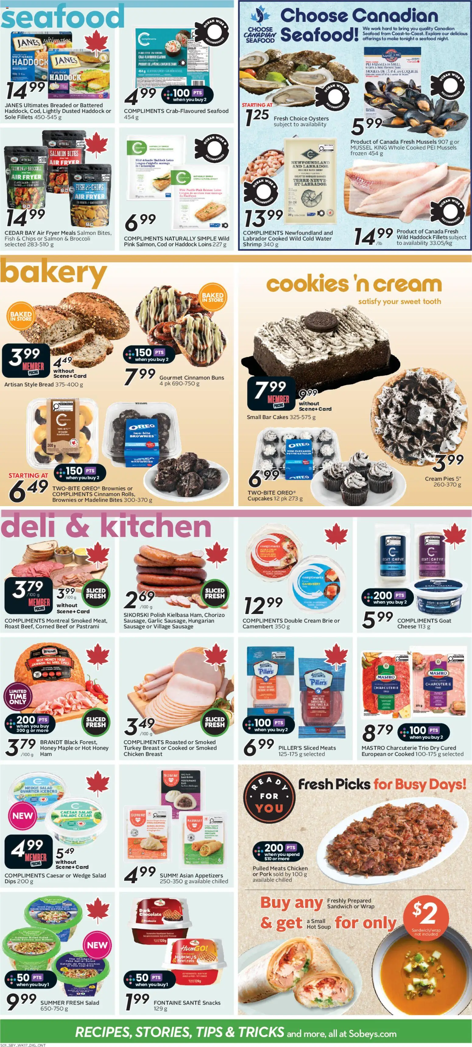 Sobeys flyer valid from Aug 20, 2026 | Page: 9 | Products: Beef, Hummus, Bakery, Fryer