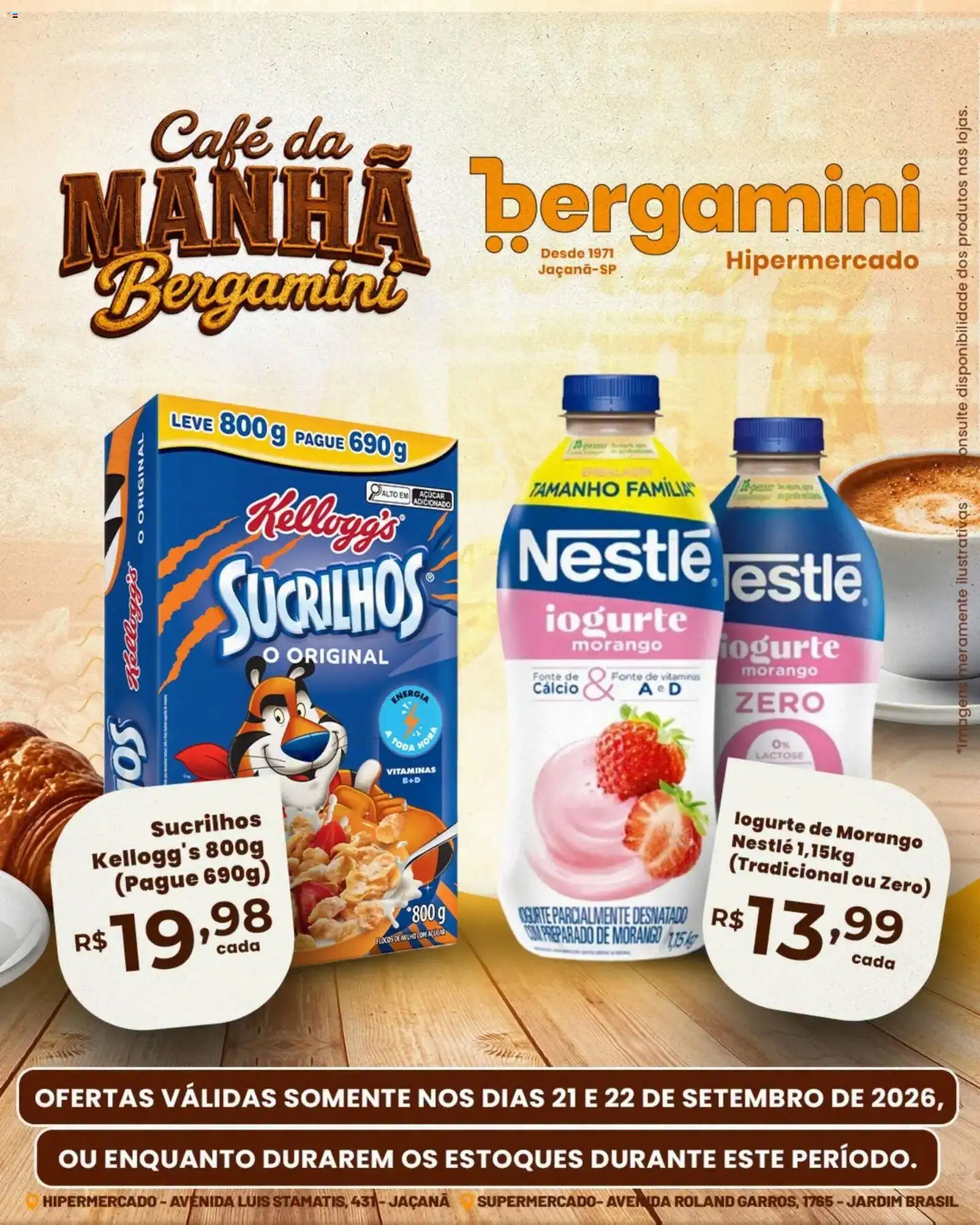 Supermercado Bergamini Folheto - válido de 21/09/2026 | Página: 2 | Produtos: Café, Sucrilhos, Açúcar, Milho