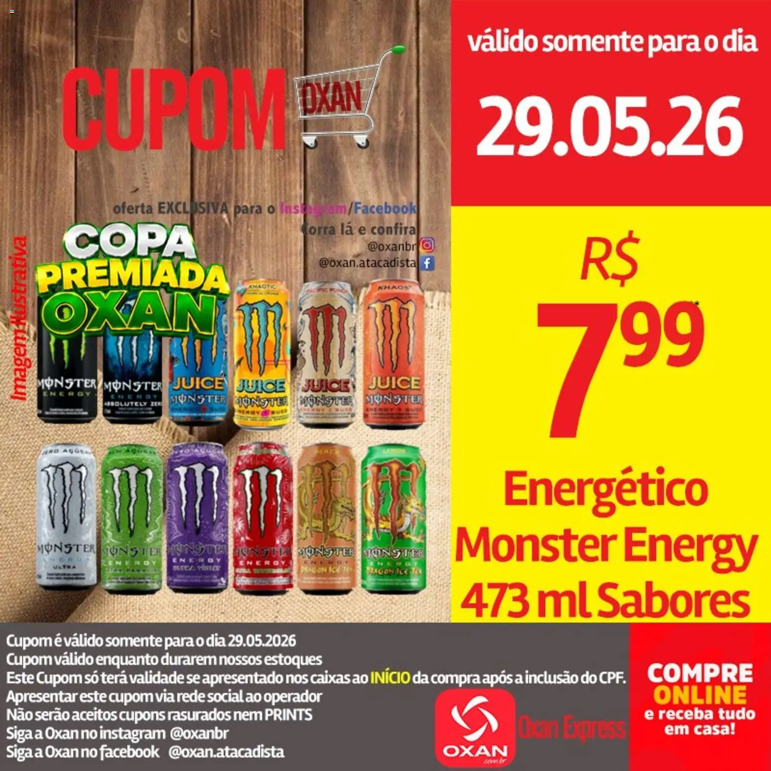 Oxan Atacadista Folheto - válido de 29.05.2026 | Página: 11 | Produtos: Energético, Copa, Monster