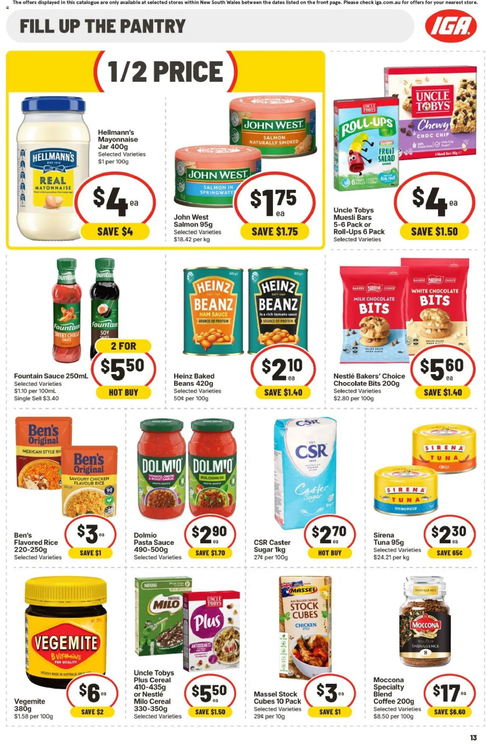 IGA catalogue - valid from 30/09/2026 | Page: 10 | Products: Ham, Rice, Salmon, Moccona