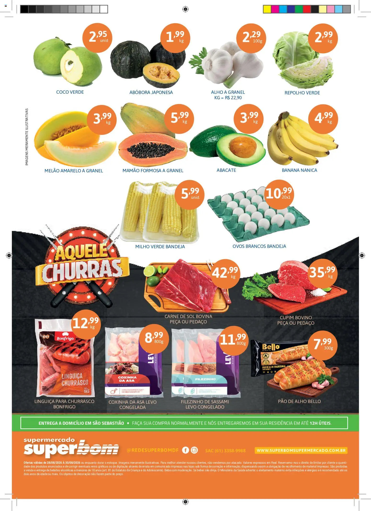 Superbom Folheto - válido de 28/08/2026 | Página: 2 | Produtos: Abacate, Faca, Ovos, Carne