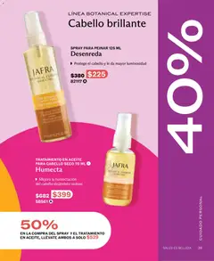 Vista previa de TRATAMIENTO EN ACEITE PARA CABELLO SECO 70 ML Humecta, Mejora la humectación del cabello dejándolo sedoso, nuevo folleto de la tienda, válido en México a partir del 01/07/2026 | Página: 39 | Productos: Aceite, Aceite para cabello