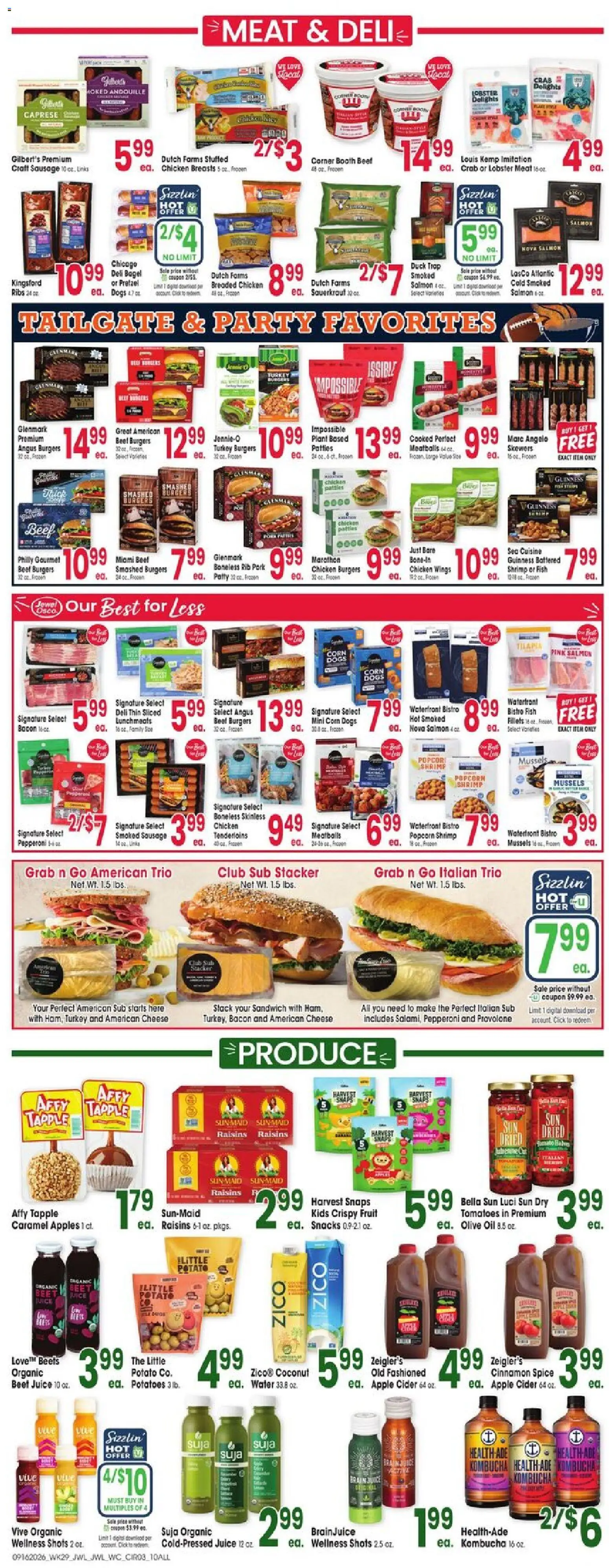 Jewel Osco Weekly Ad - IN - valid from 09/16/2026 | Page: 3 | Products: Cider, Shrimp, Popcorn, Potatoes