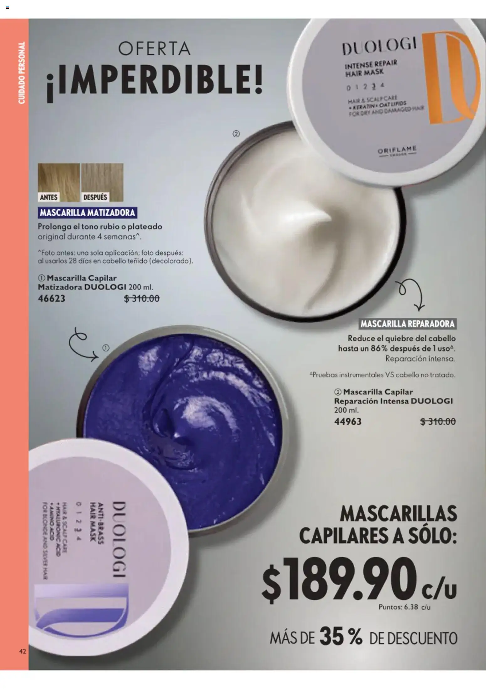 Nuevas ofertas de Oriflame válidas en toda la República Mexicana desde el 01/08/2026. ¡Encuentra las mejores ofertas en Oriflame campaña 11 2026! | Página: 42 | Productos: Mascarilla
