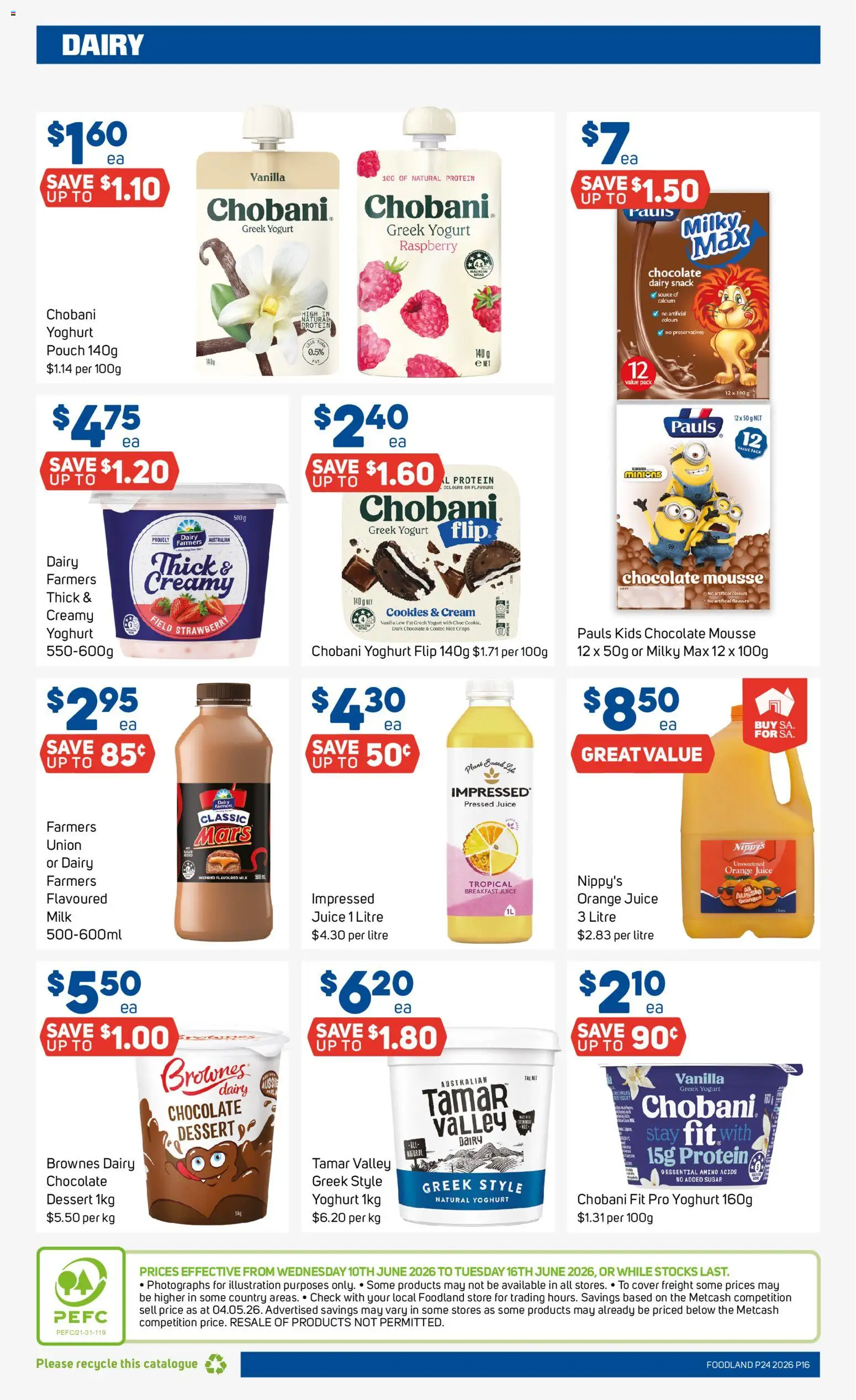 Foodland catalogue - valid from 10.06.2026 | Page: 16 | Products: Milk, Rice, Cream, Raspberry