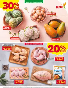 Ara catálogo -  Vista previa de la revista de la tienda Ara valido desde el 20/08/2026 | Página: 3 | Productos: Té, Coliflor, Papa, Papaya