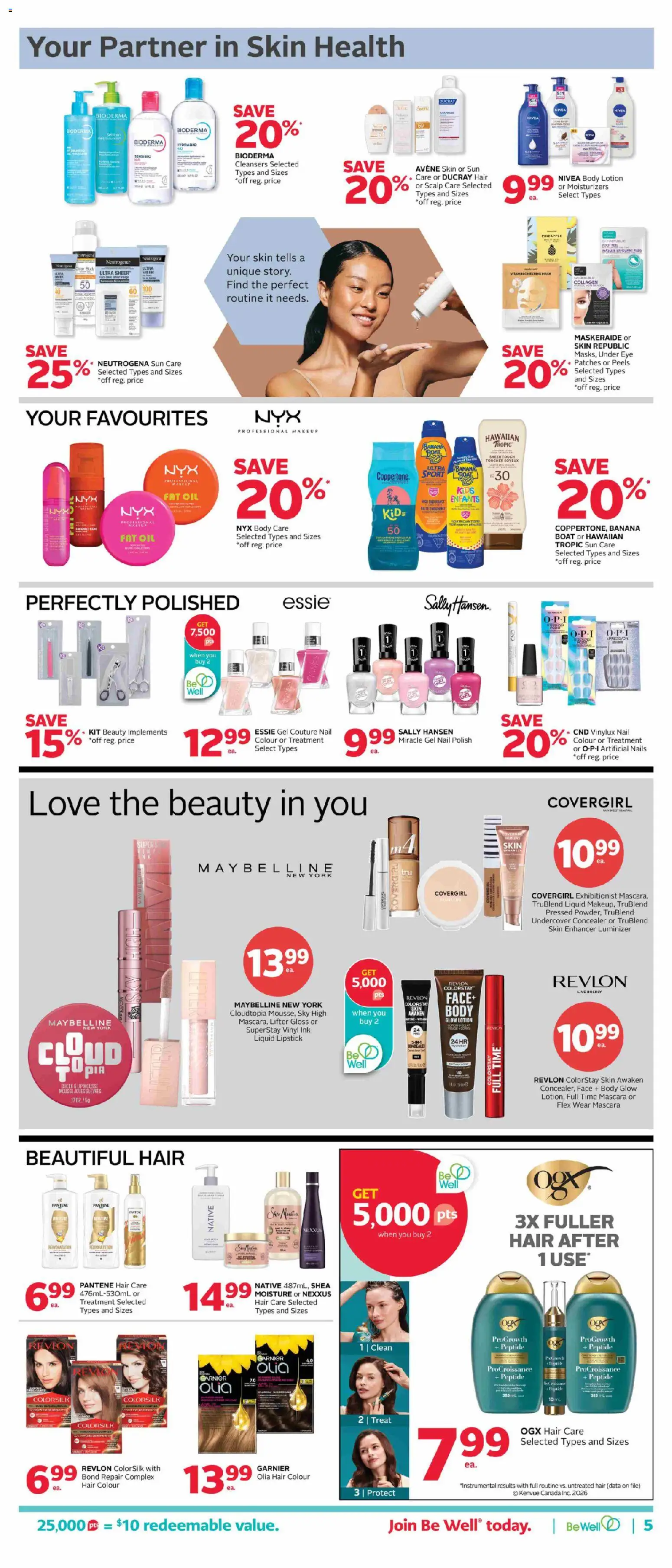 Rexall flyer valid from Aug 14, 2026 | Page: 14 | Products: Concealer, Lipstick, Nail polish, Oil