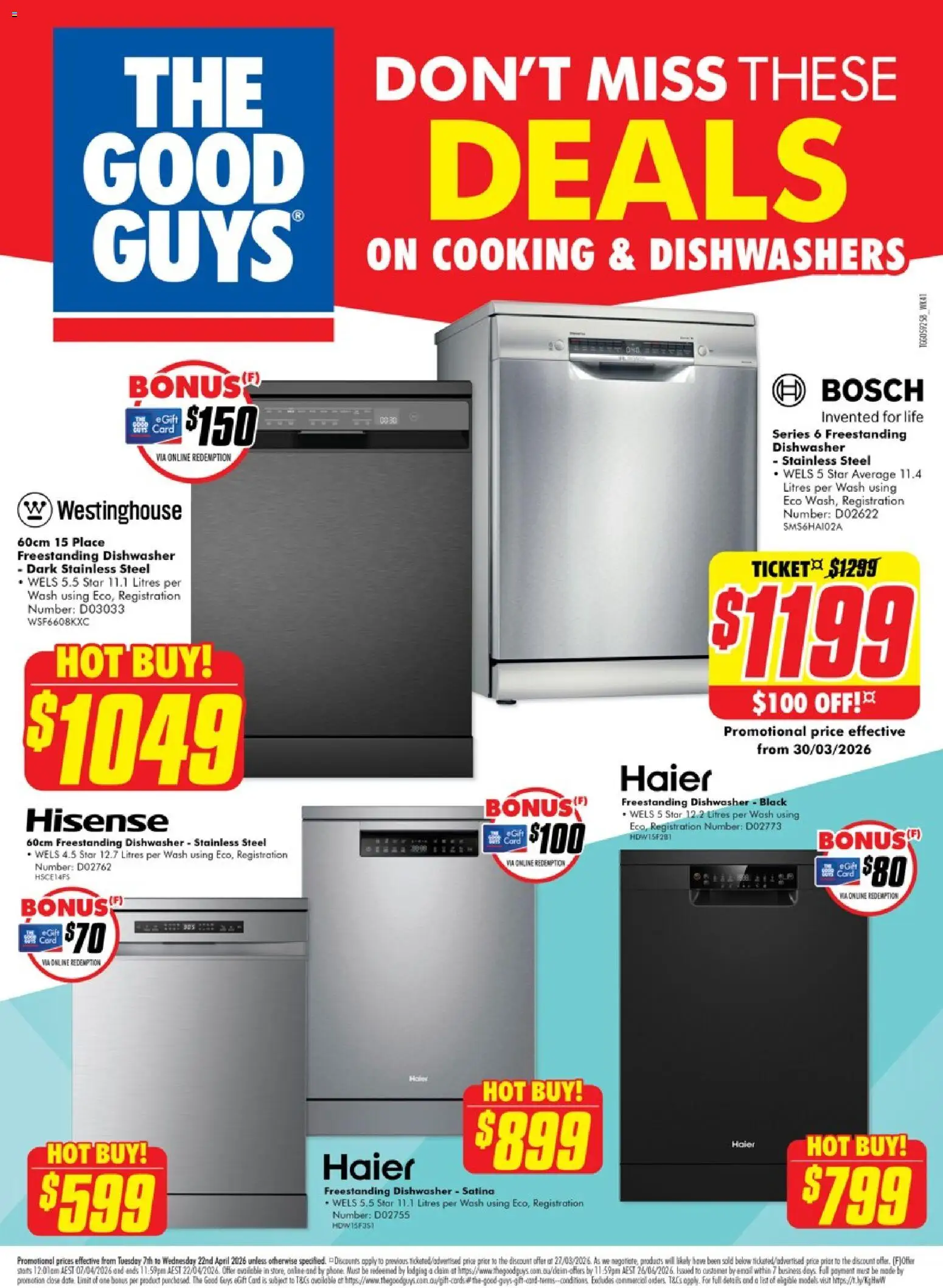 The Good Guys catalogue - valid from 06.04.2026 | Page: 28 | Products: Date, Dishwasher