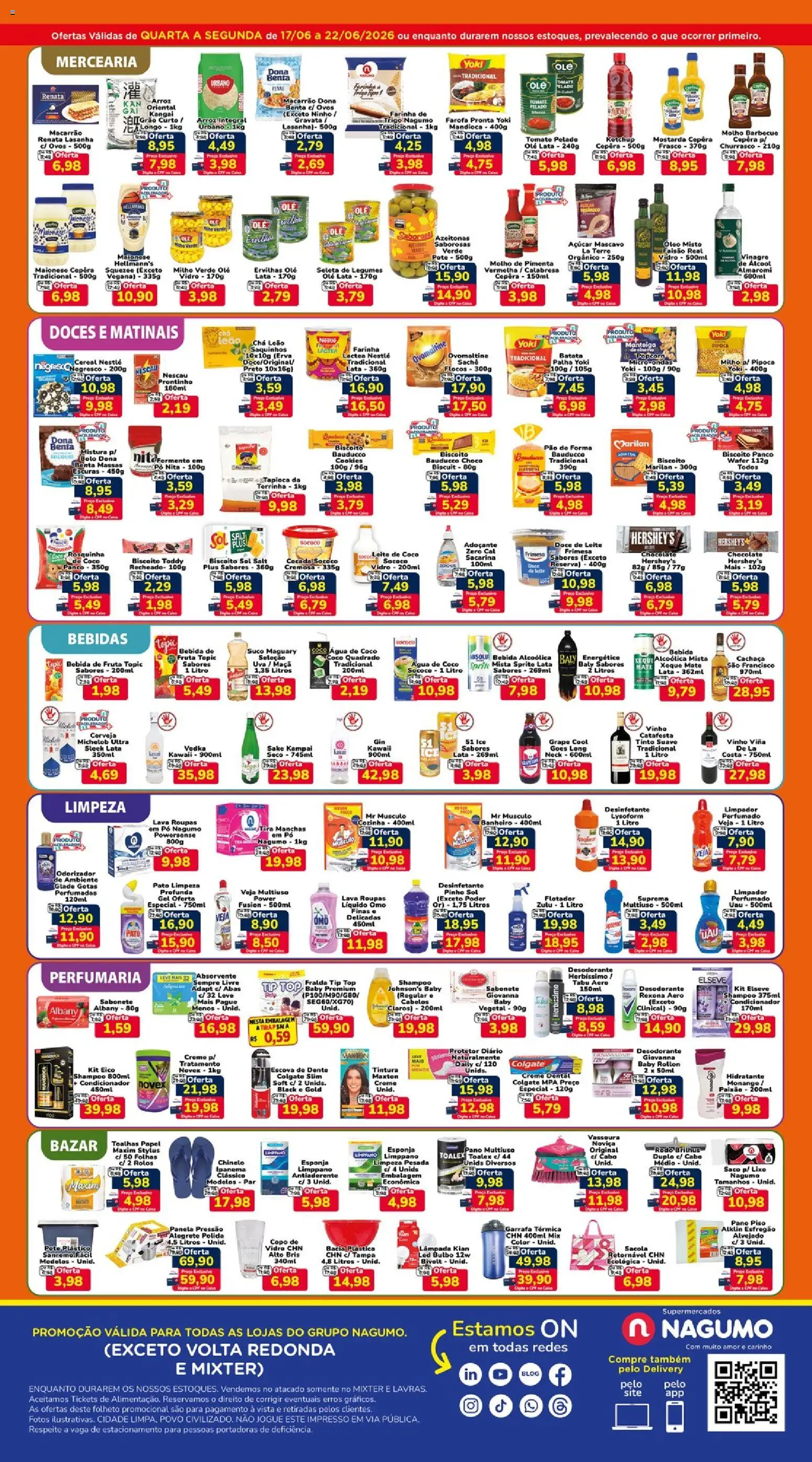 Nagumo Folheto - válido de 17.06.2026 | Página: 2 | Produtos: Água de coco, Adoçante, Leite, Lasanha
