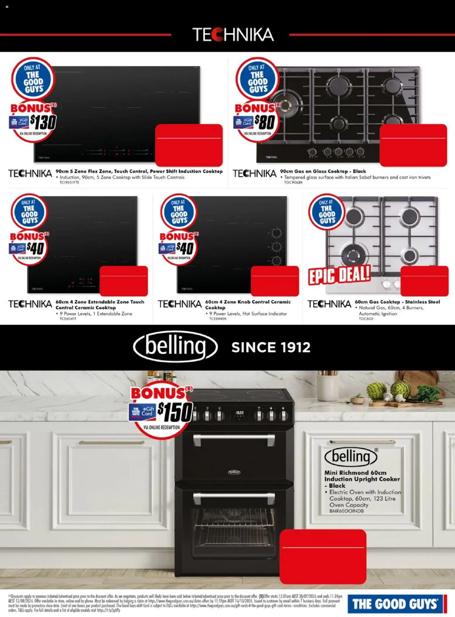 The Good Guys catalogue - valid from 30/07/2026 | Page: 12 | Products: Oven, Cooktop, Iron