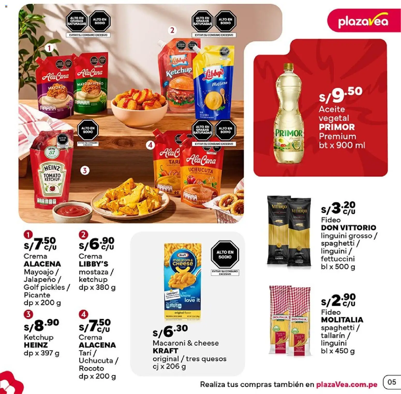 Catálogo Plaza Vea válido desde 16/07/2026 | Página: 5 | Productos: Aceite, Crema