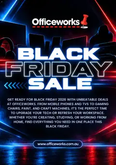 Preview of Officeworks Black Friday Notice - valid from 08/10/2026