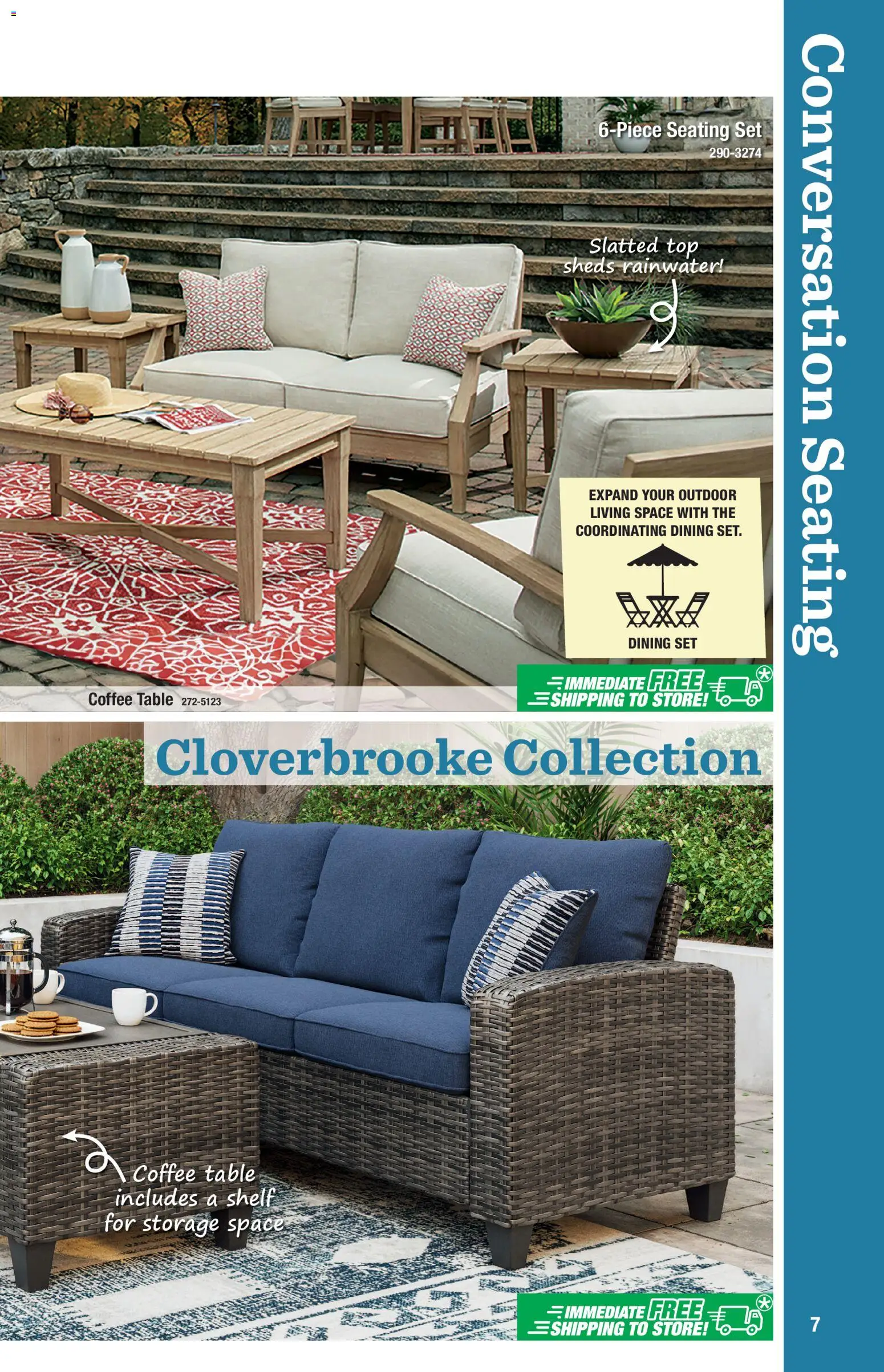 Menards Outdoor Living Catalogue - valid from 02/04/2026 | Page: 7 | Products: Coffee table, Shelf, Table, Coffee