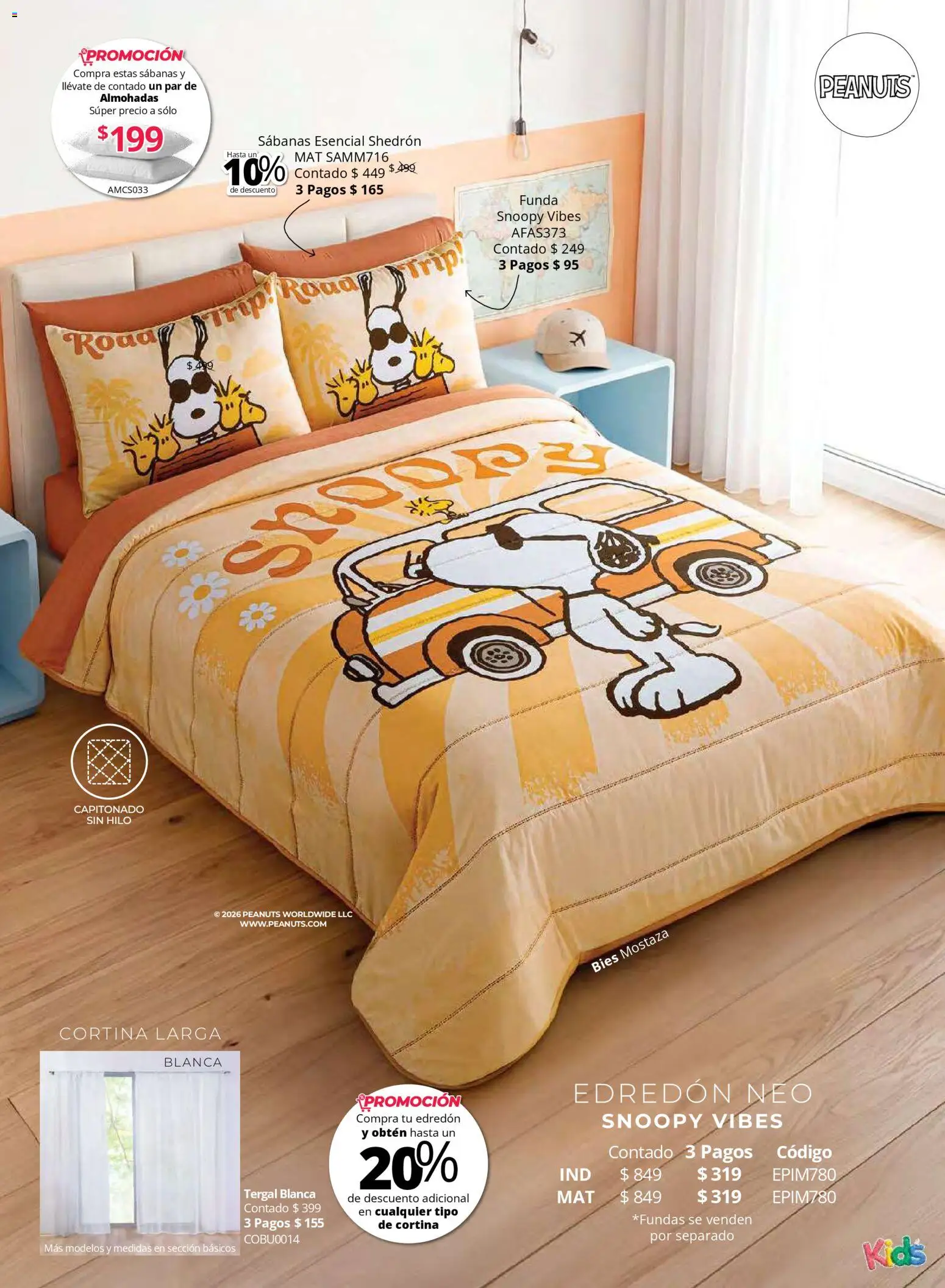 Nuevas ofertas de Colchas Concord válidas en toda la República Mexicana desde el 01.05.2026. ¡Encuentra las mejores ofertas en Colchas Concord catálogo Kids! | Página: 26 | Productos: Mostaza, Funda, Sabanas