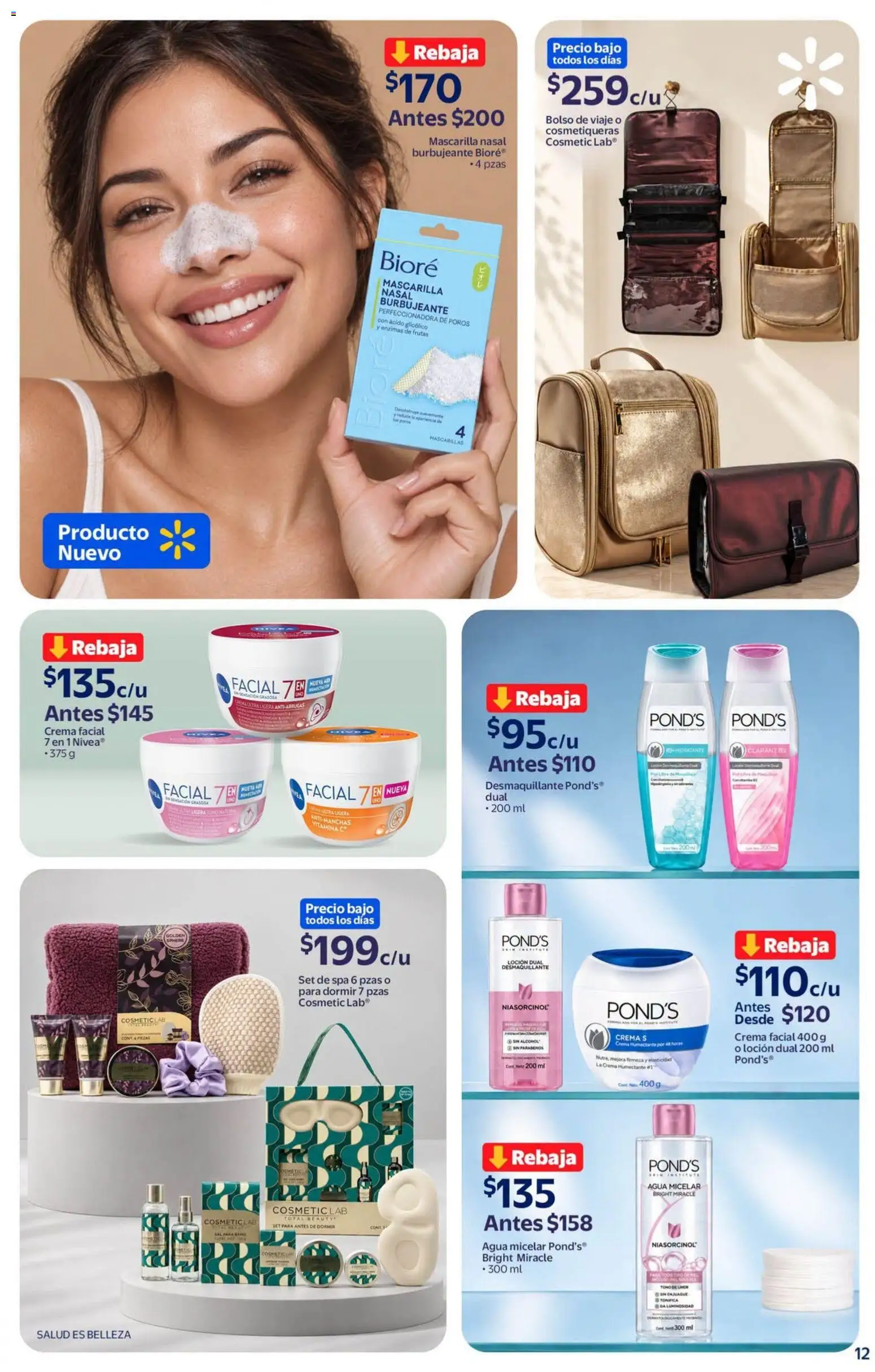 Nuevas ofertas de Walmart válidas en toda la República Mexicana desde el 18/09/2026. ¡Encuentra las mejores ofertas en Walmart folleto Tu rutina K-Beauty a precios bajos.! | Página: 12 | Productos: Crema, Bolso, Desmaquillante, Baño