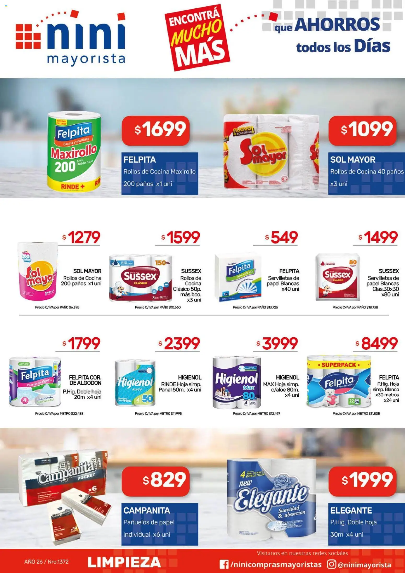 NINI Mayorista ofertas │ válido desde el 10/08/2026 | Página: 10 | Productos: Cocina, Rollos de cocina, Individual, Huevos