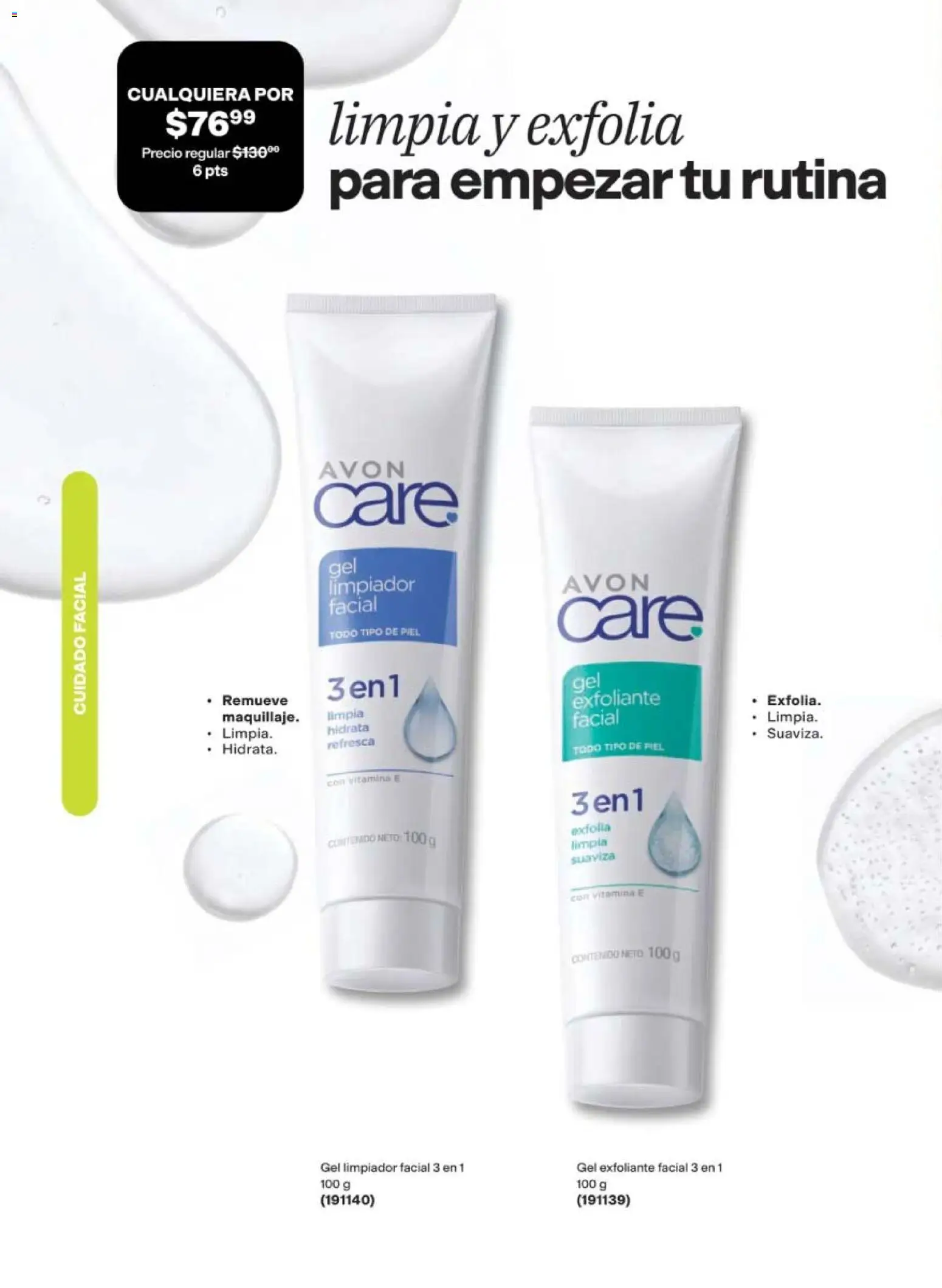 Nuevas ofertas de AVON válidas en toda la República Mexicana desde el 10/07/2026. ¡Encuentra las mejores ofertas en AVON campaña 11 2026! | Página: 120 | Productos: Exfoliante facial, Exfoliante, Limpiador, Limpiador facial