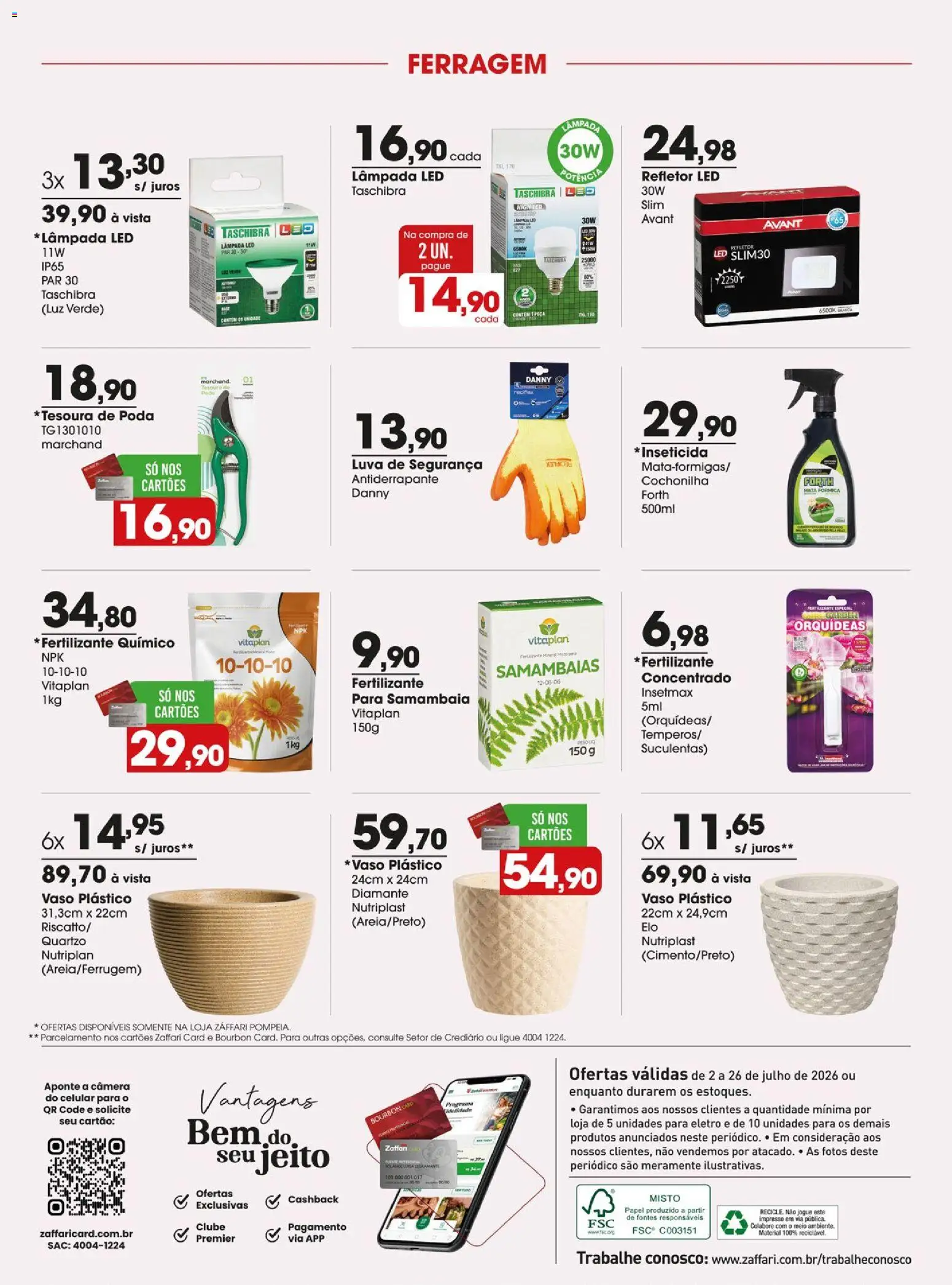 Zaffari Folheto - válido de 02/07/2026 | Página: 14 | Produtos: Lâmpada, Vaso, Câmera, Inseticida