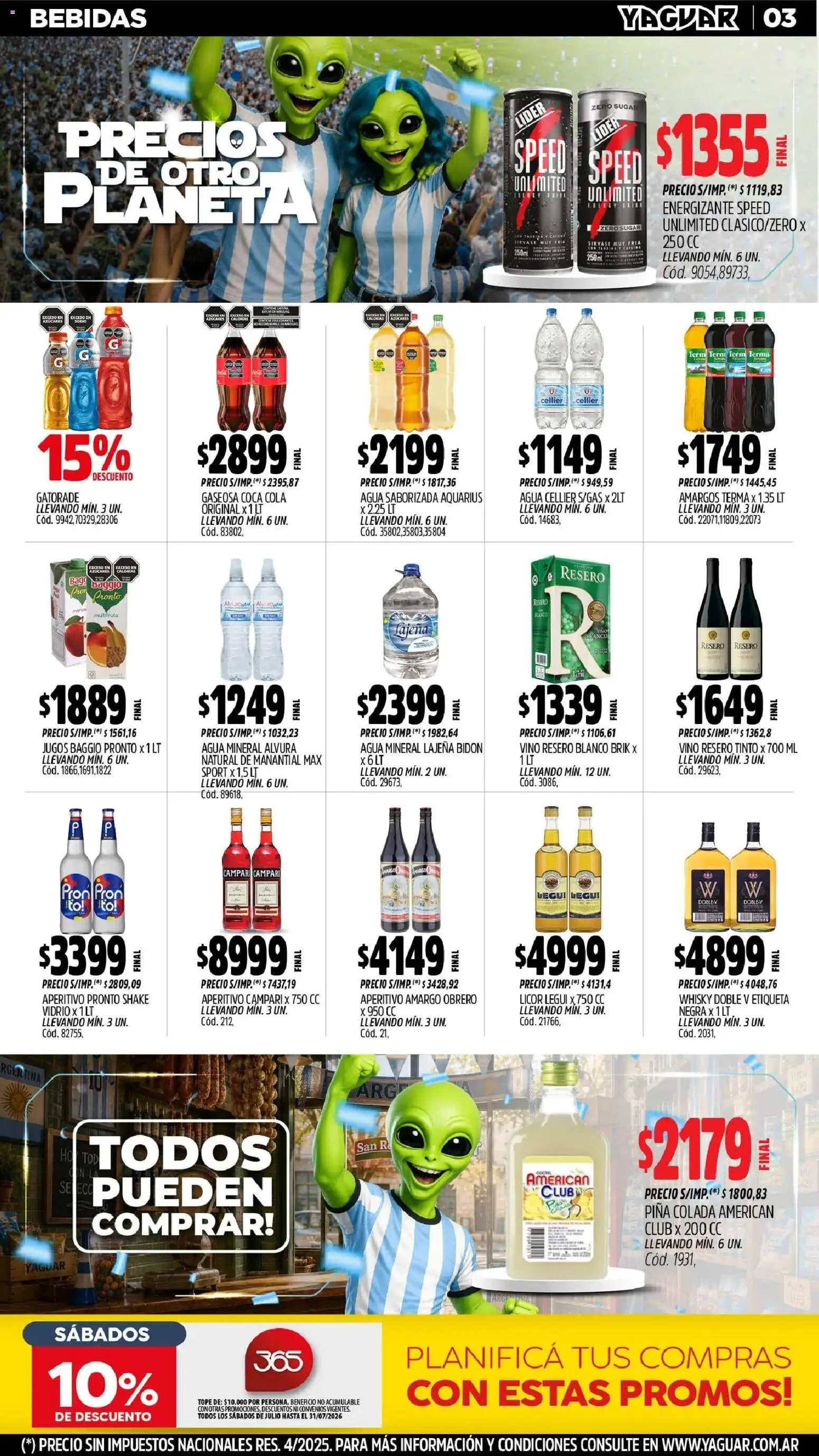 Yaguar - Oferta Semanal General Roca │ válido desde el 29/06/2026 | Página: 5 | Productos: Whisky, Bidón, Agua, Piña