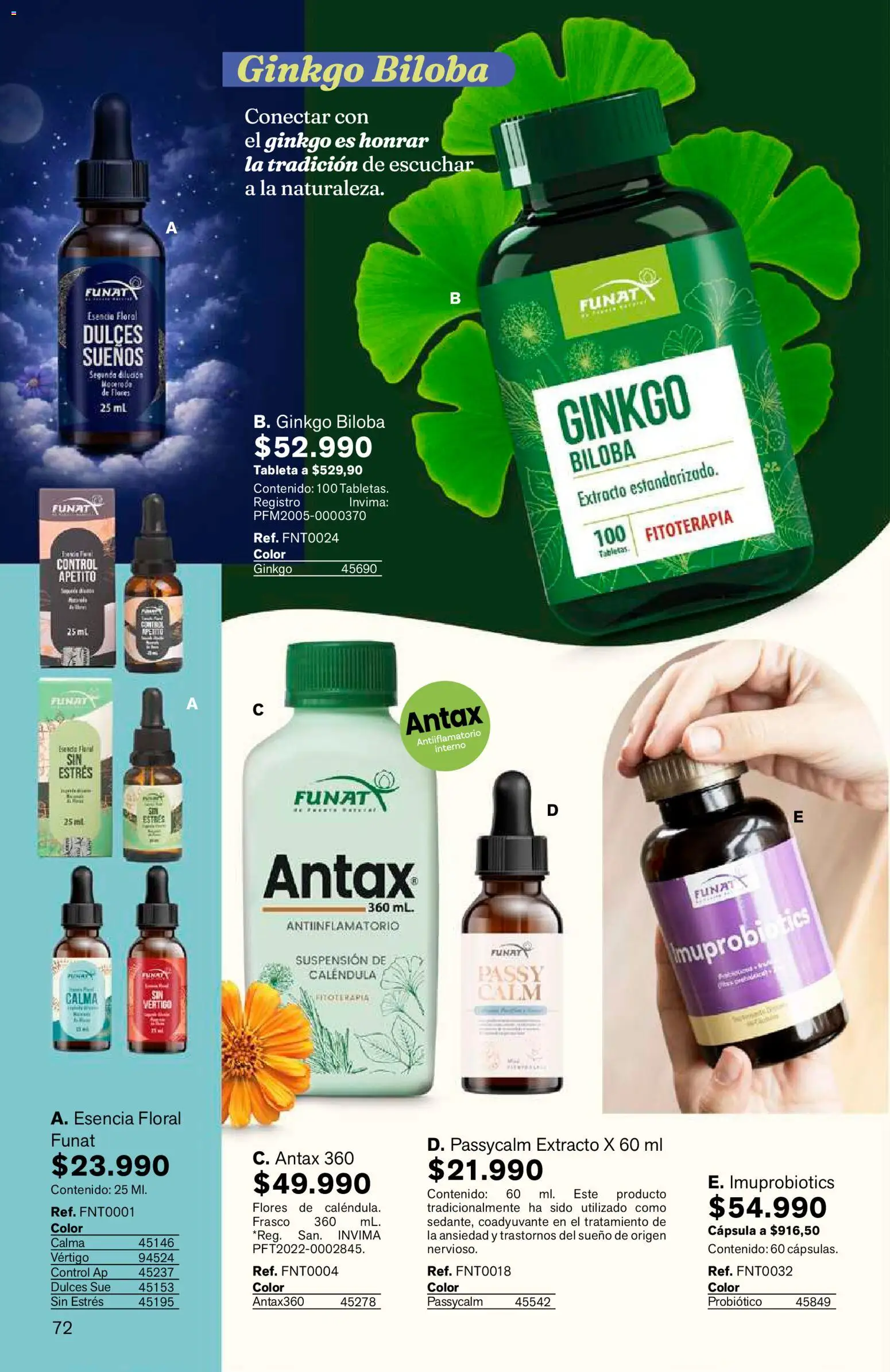 Leonisa revista - valida desde el 15/07/2026 | Página: 72 | Productos: Frasco, Tableta, Antiinflamatorio, Ruana