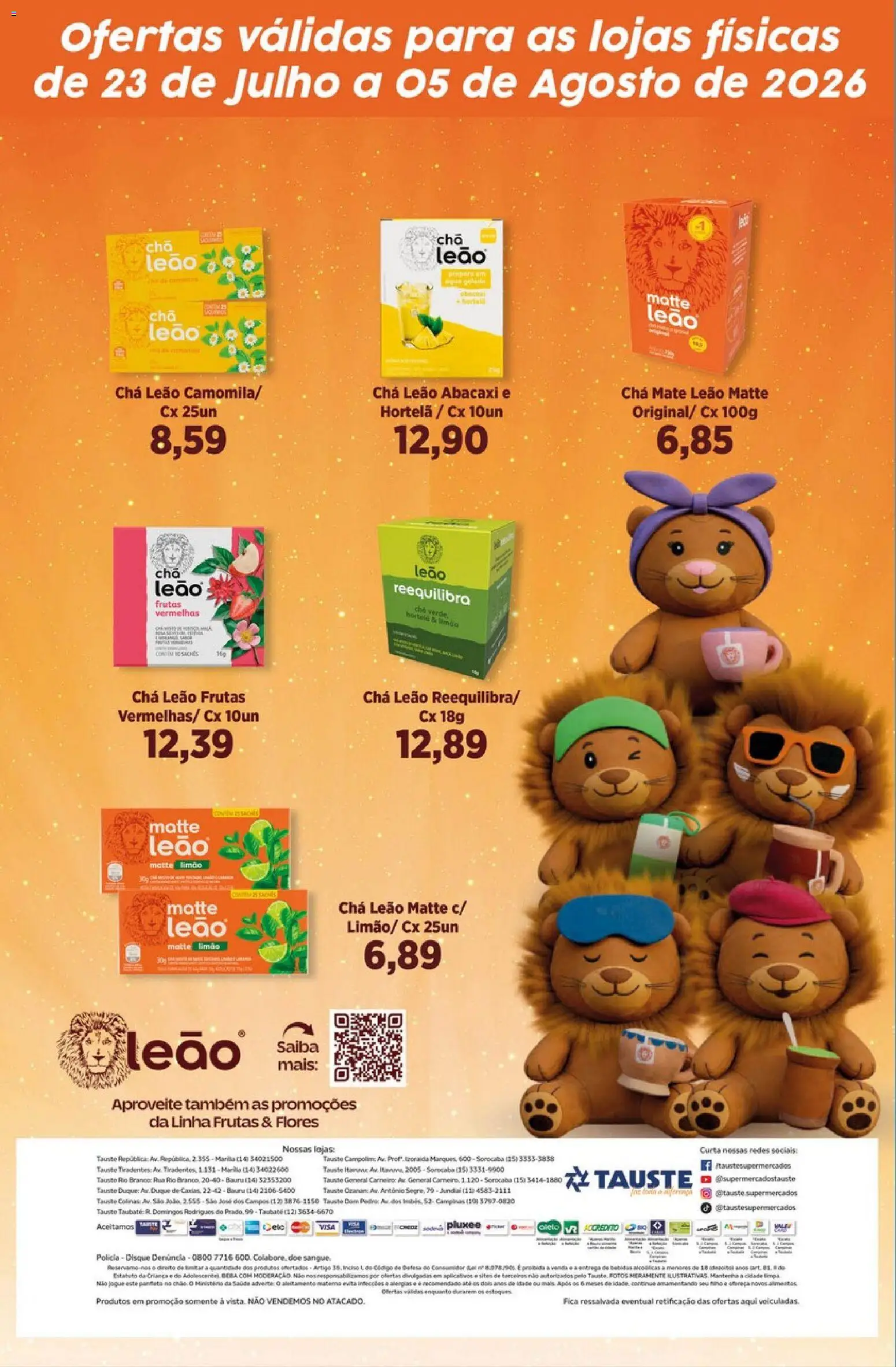 Tauste Folheto - válido de 23/07/2026 | Página: 2 | Produtos: Hortelã, Chá mate, Flores, Abacaxi