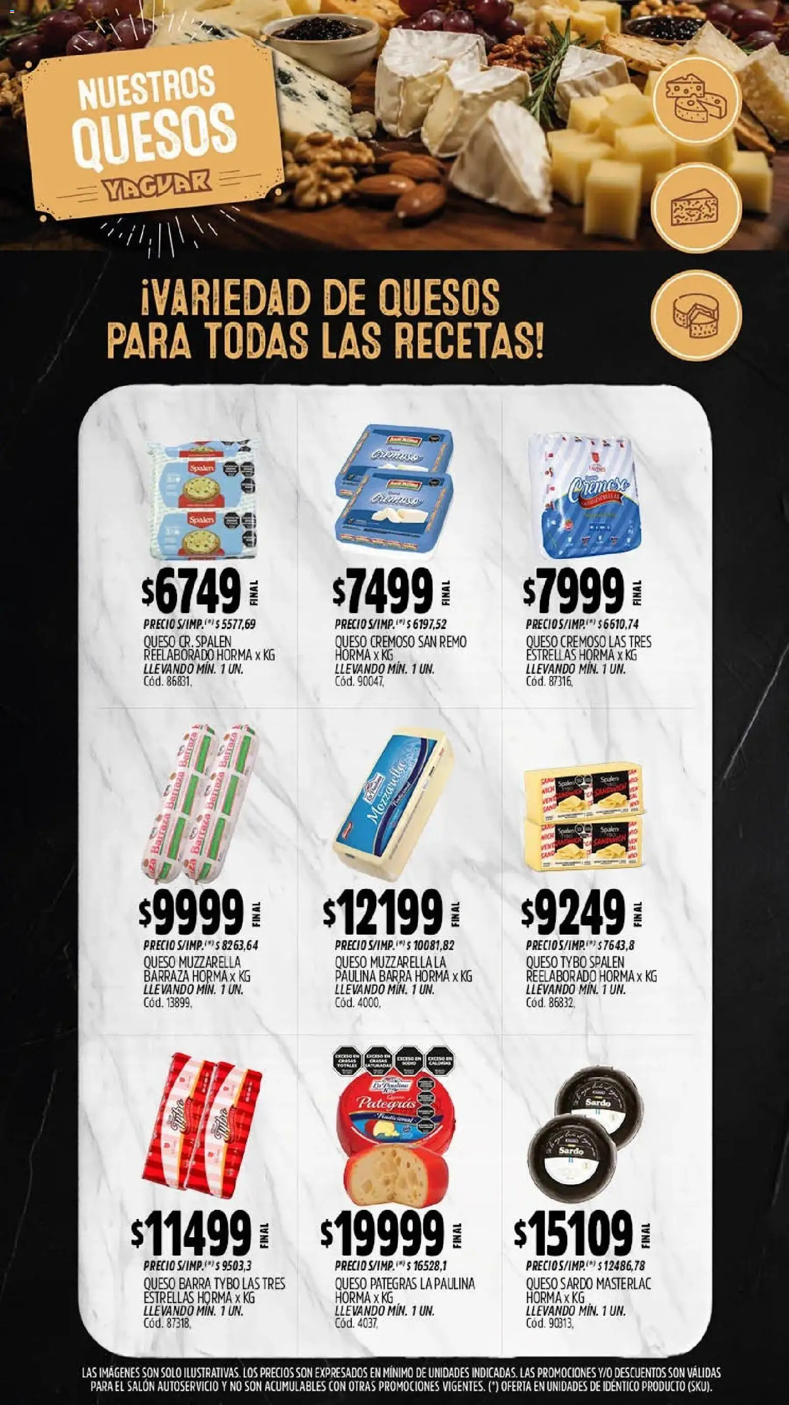 Yaguar - Oferta Semanal Mendoza │ válido desde el 28/09/2026 | Página: 6 | Productos: Mozzarella, Muzzarella, Queso