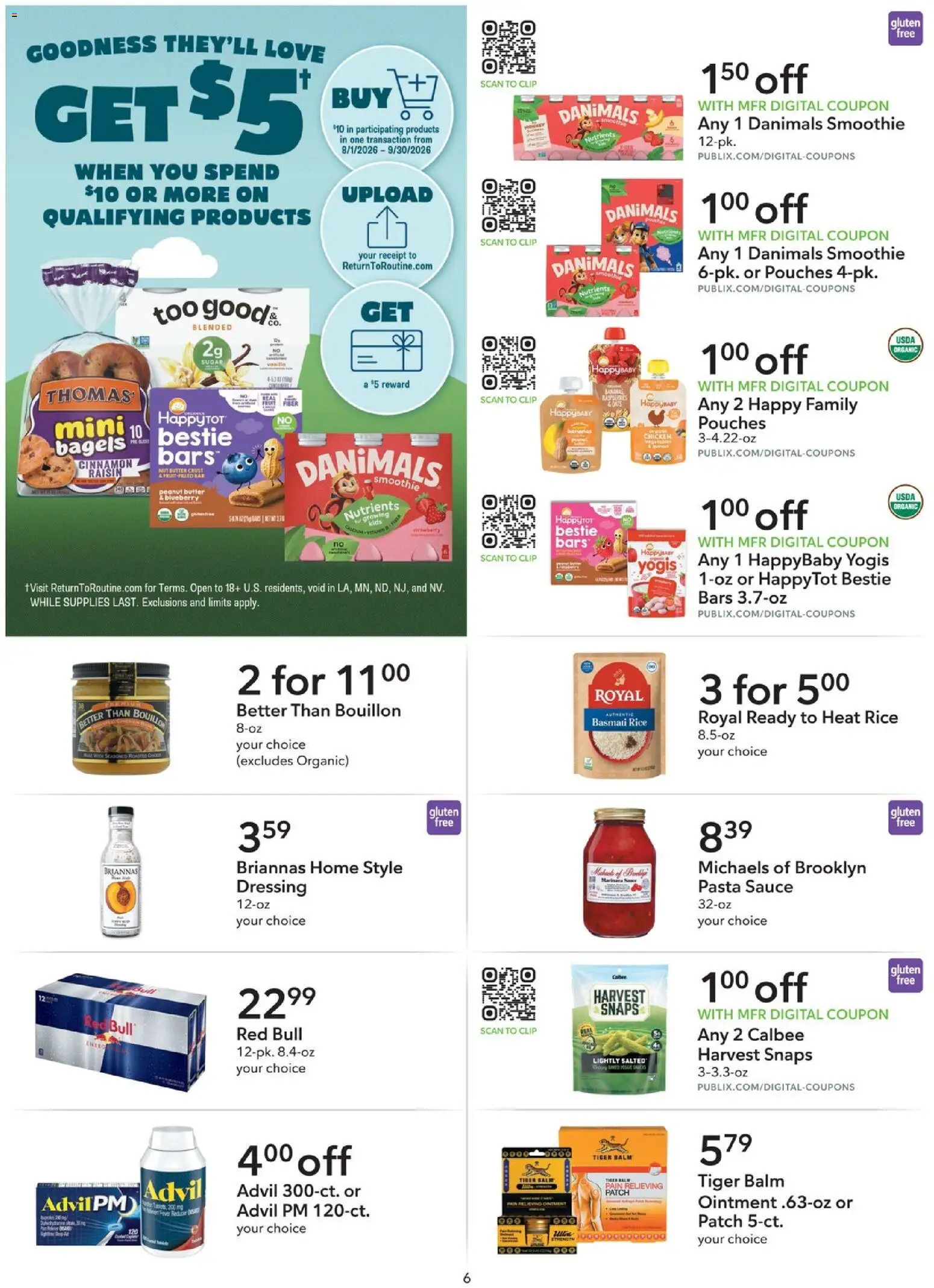 Publix Extra Savings - valid from 09/09/2026 | Page: 6 | Products: Clip, Chicken, Bouillon, Vanilla