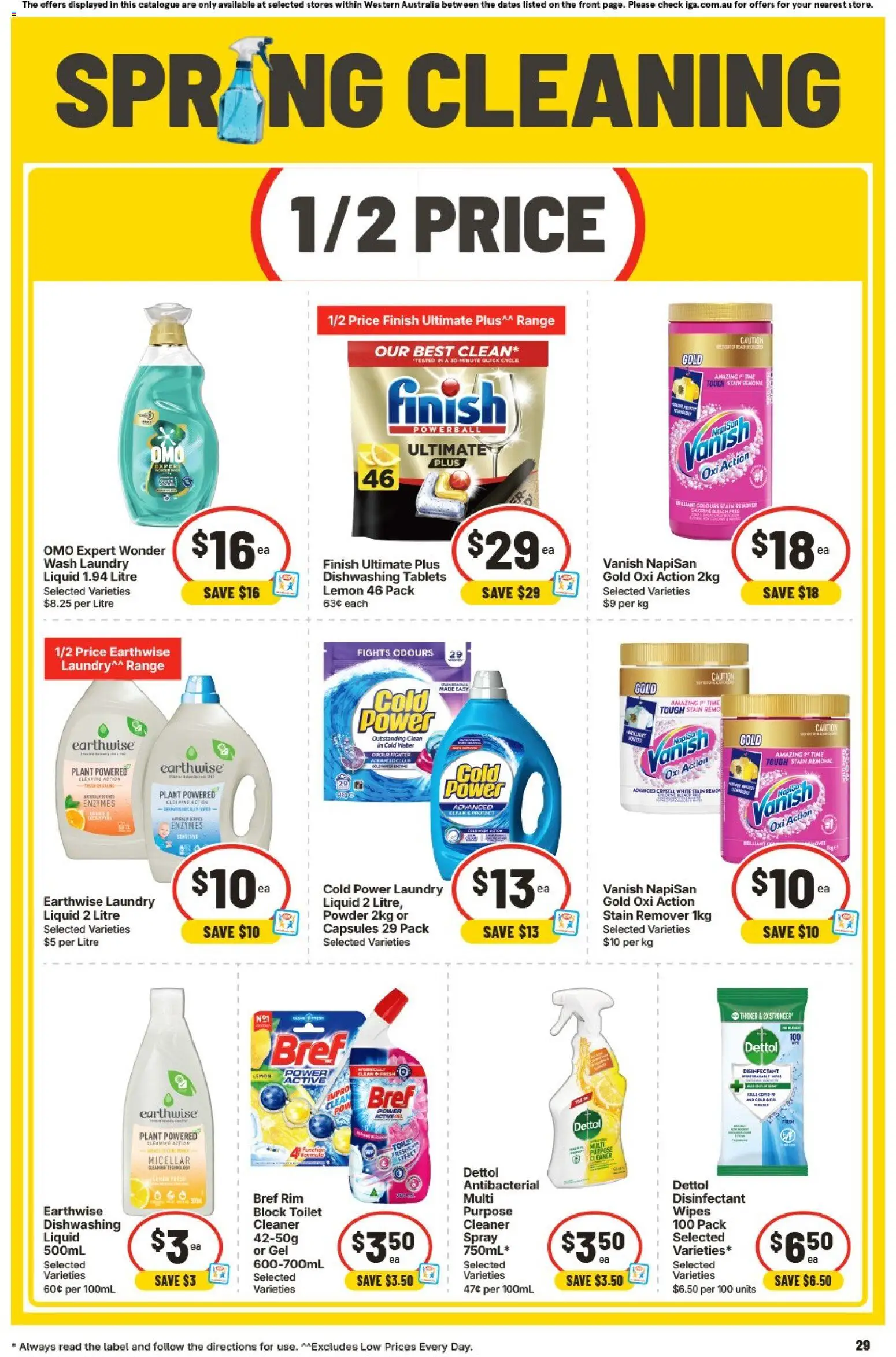 IGA catalogue - valid from 19/08/2026 | Page: 29 | Products: Toilet, Cleaner, Stain remover, Laundry
