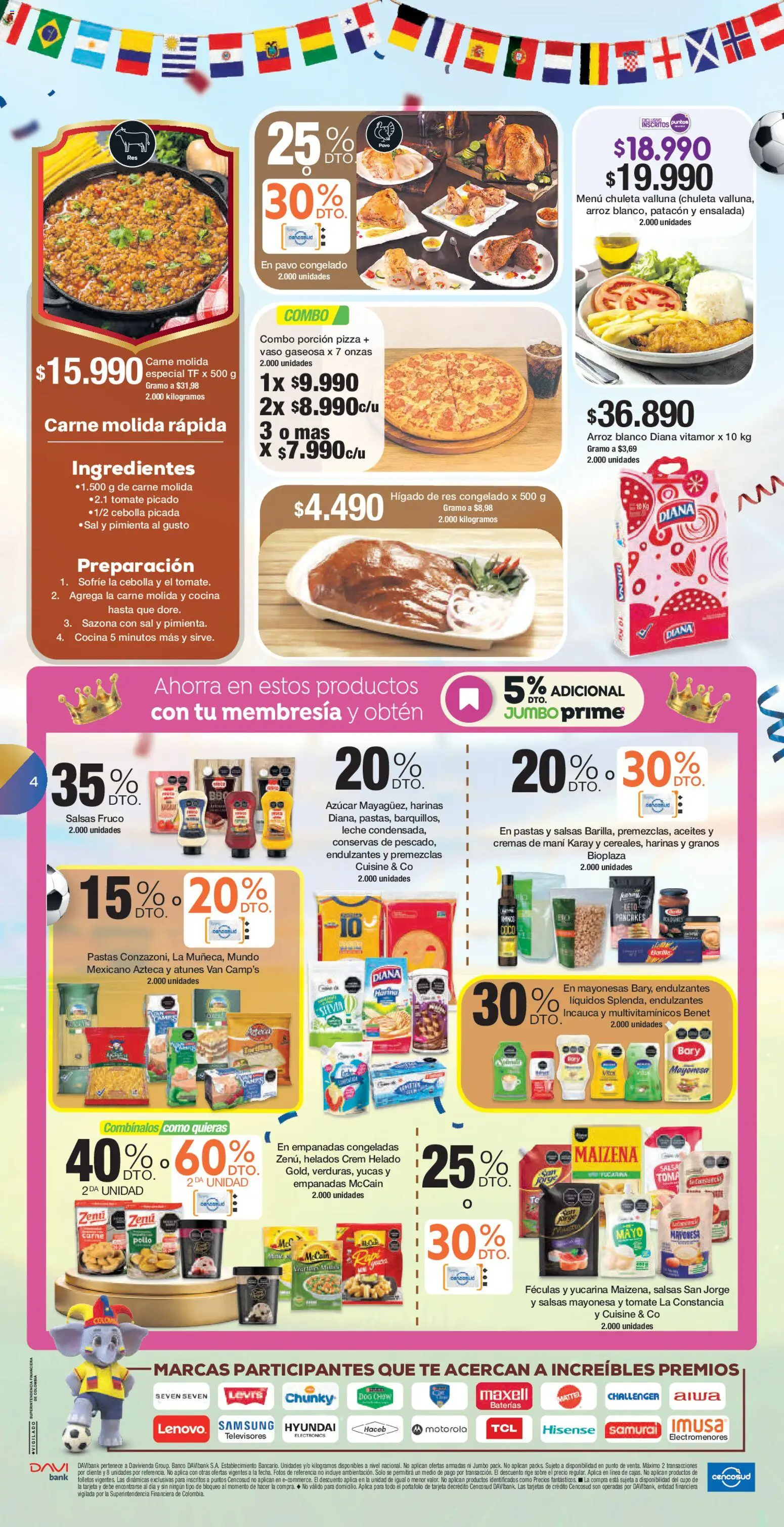 Jumbo revista - valida desde el 12.06.2026 | Página: 4 | Productos: Pimienta, Gaseosa, Leche, Pizza